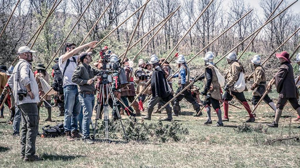Riaza, escenario de una película sobre los tercios de Flandes 1 Una escena del rodaje. / E.A.