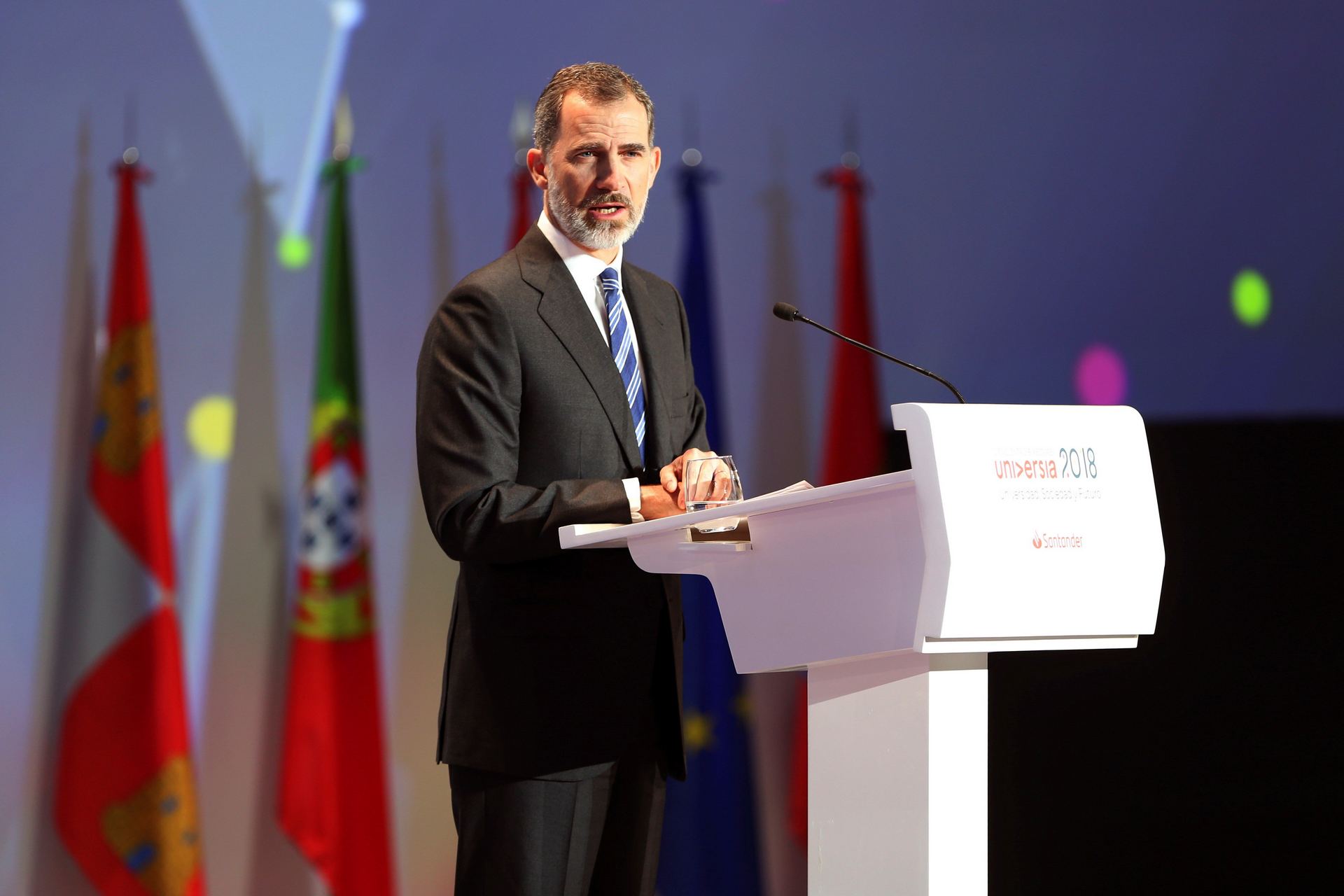 El Rey Felipe VI, durante su intervención en el acto en Salamanca.