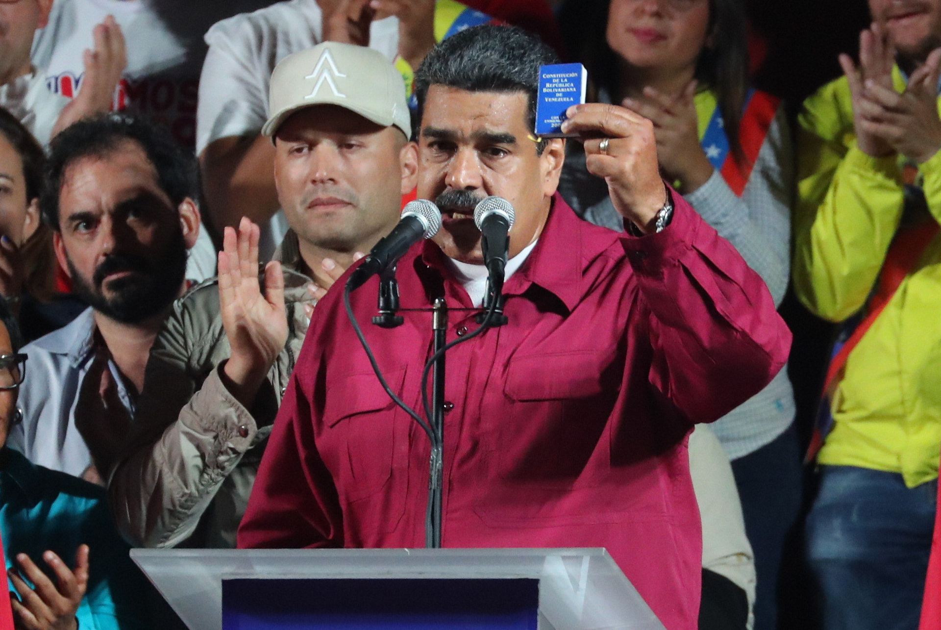 El presidente venezolano, Nicolás Maduro, durante su último discurso.