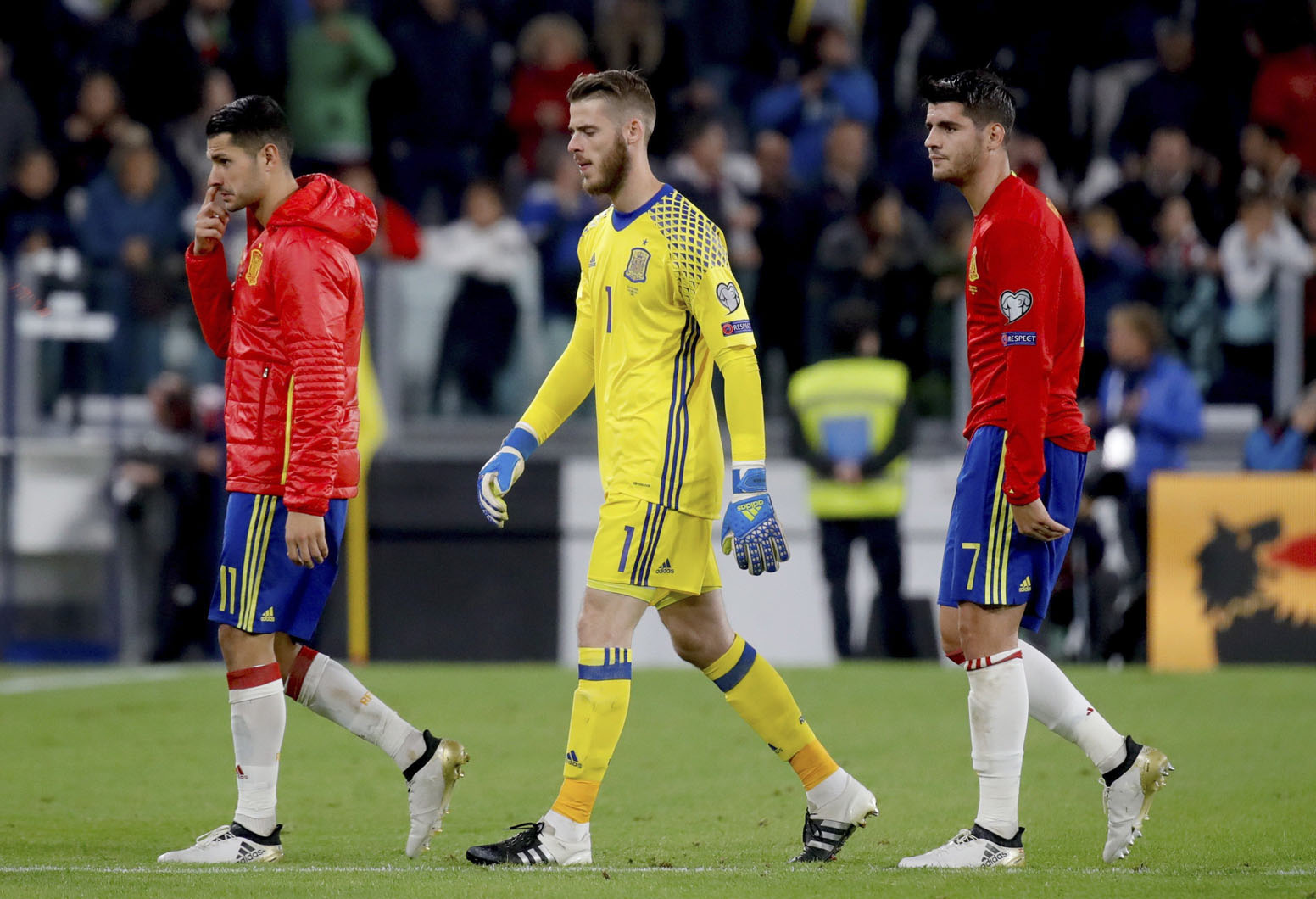 Vitolo (i) y Morata (d) fueron fijos en los planes de Lopetegui durante la fase de clasificación del Mundial.