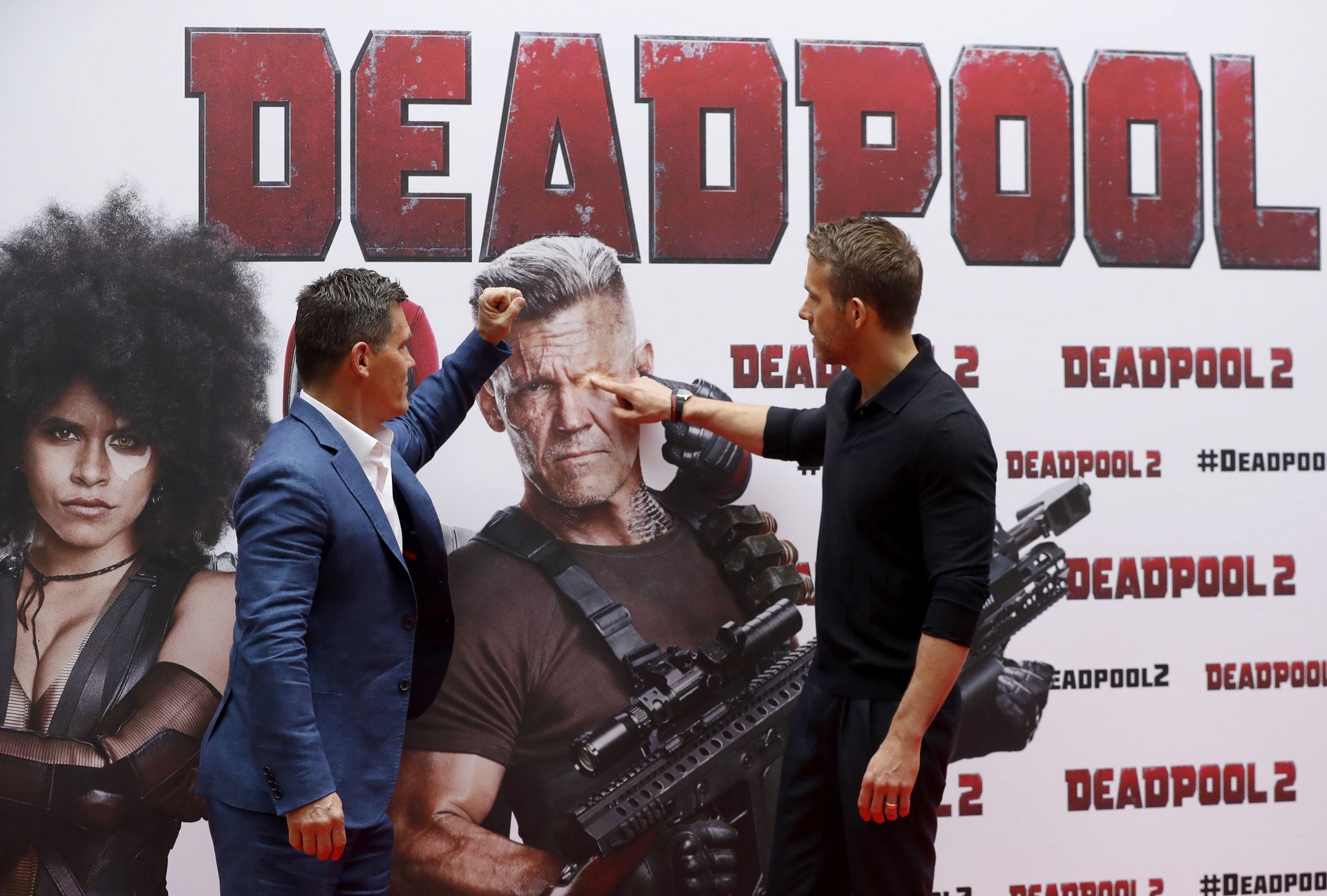 Los protagonistas de ‘Deadpool 2’, una de las cintas en cartelera.