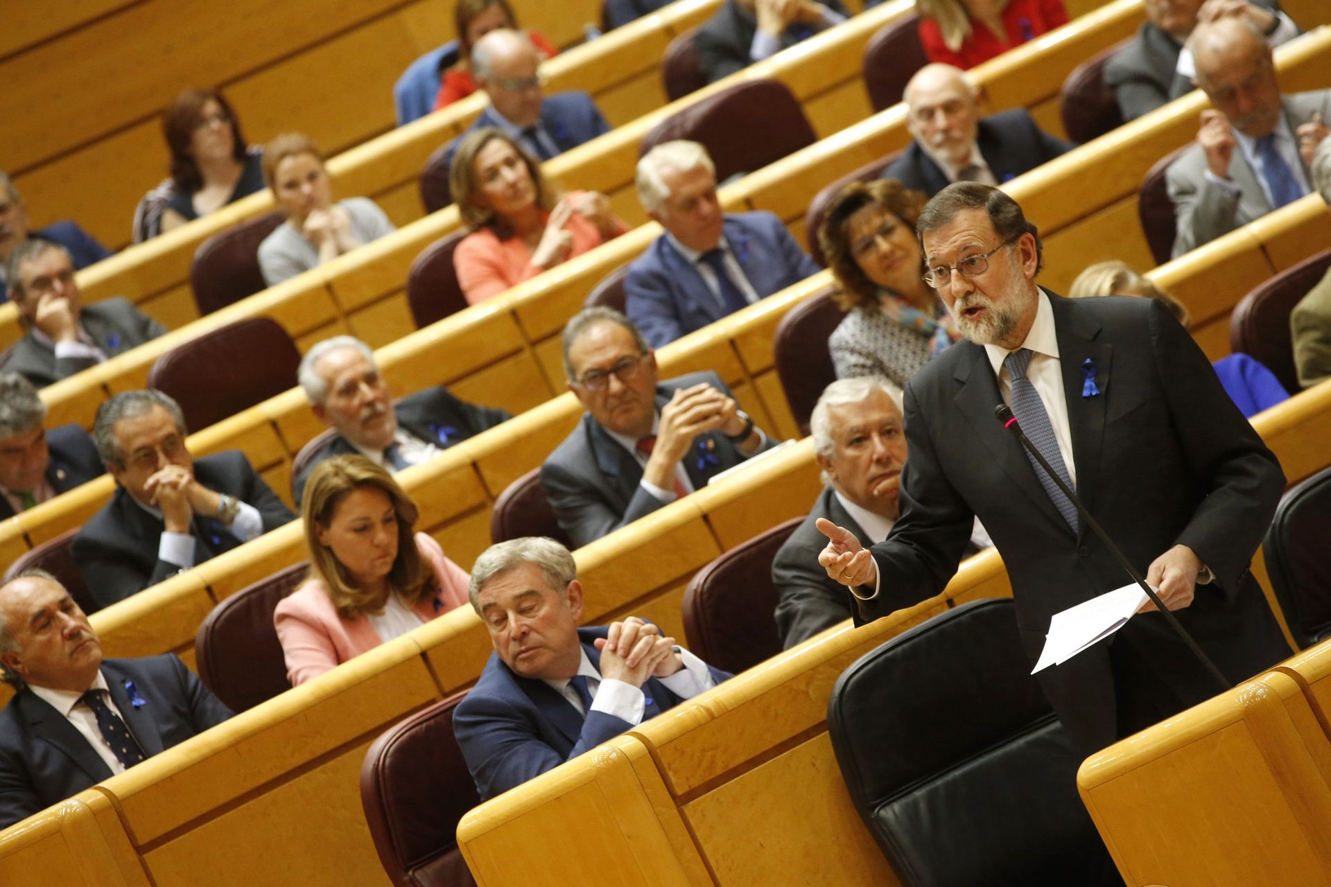 Mariano Rajoy durante la sesión de control al Gobierno en el Senado.