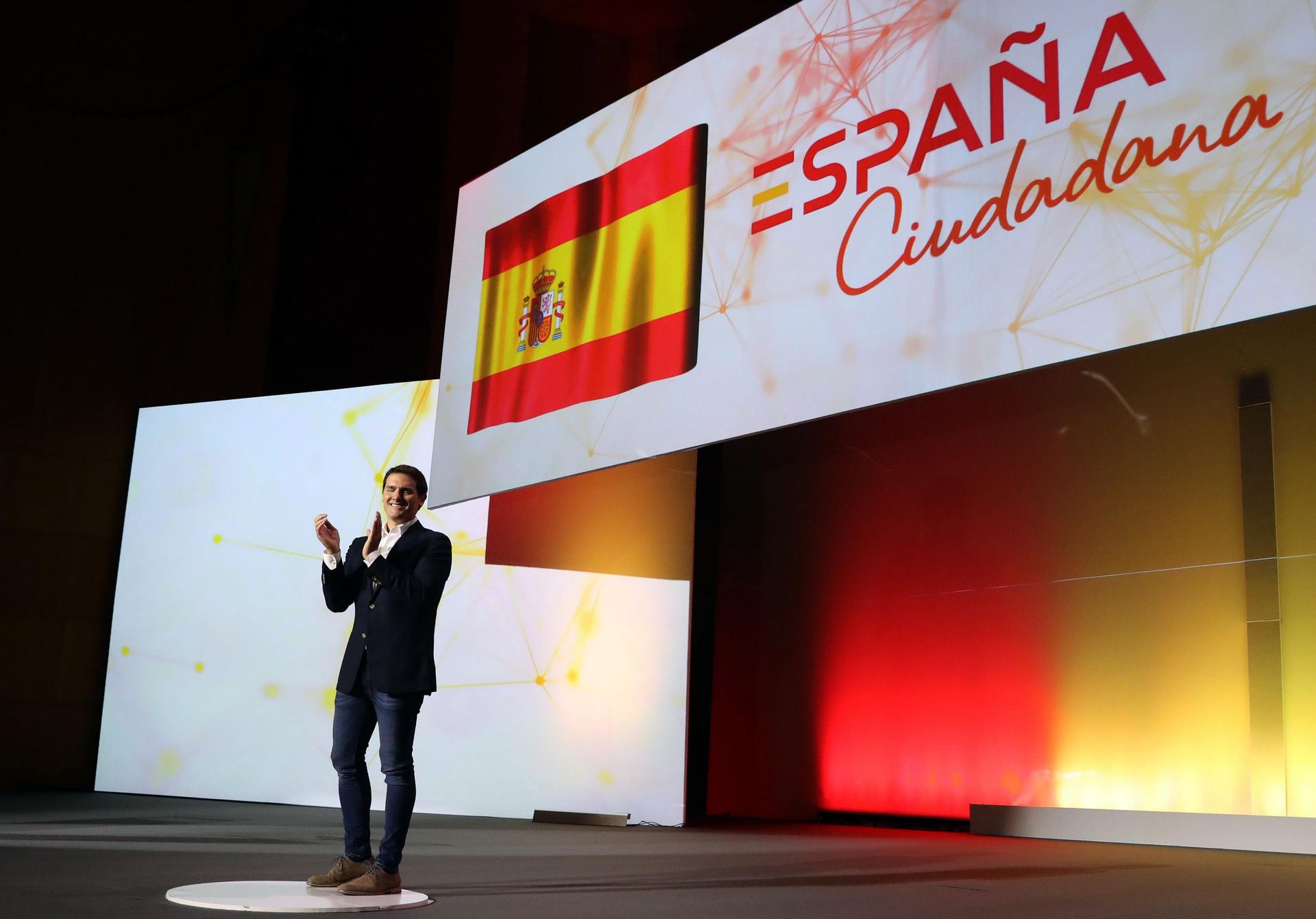 El presidente de Ciudadanos, Albert Rivera, durante la presentación de la plataforma civil.