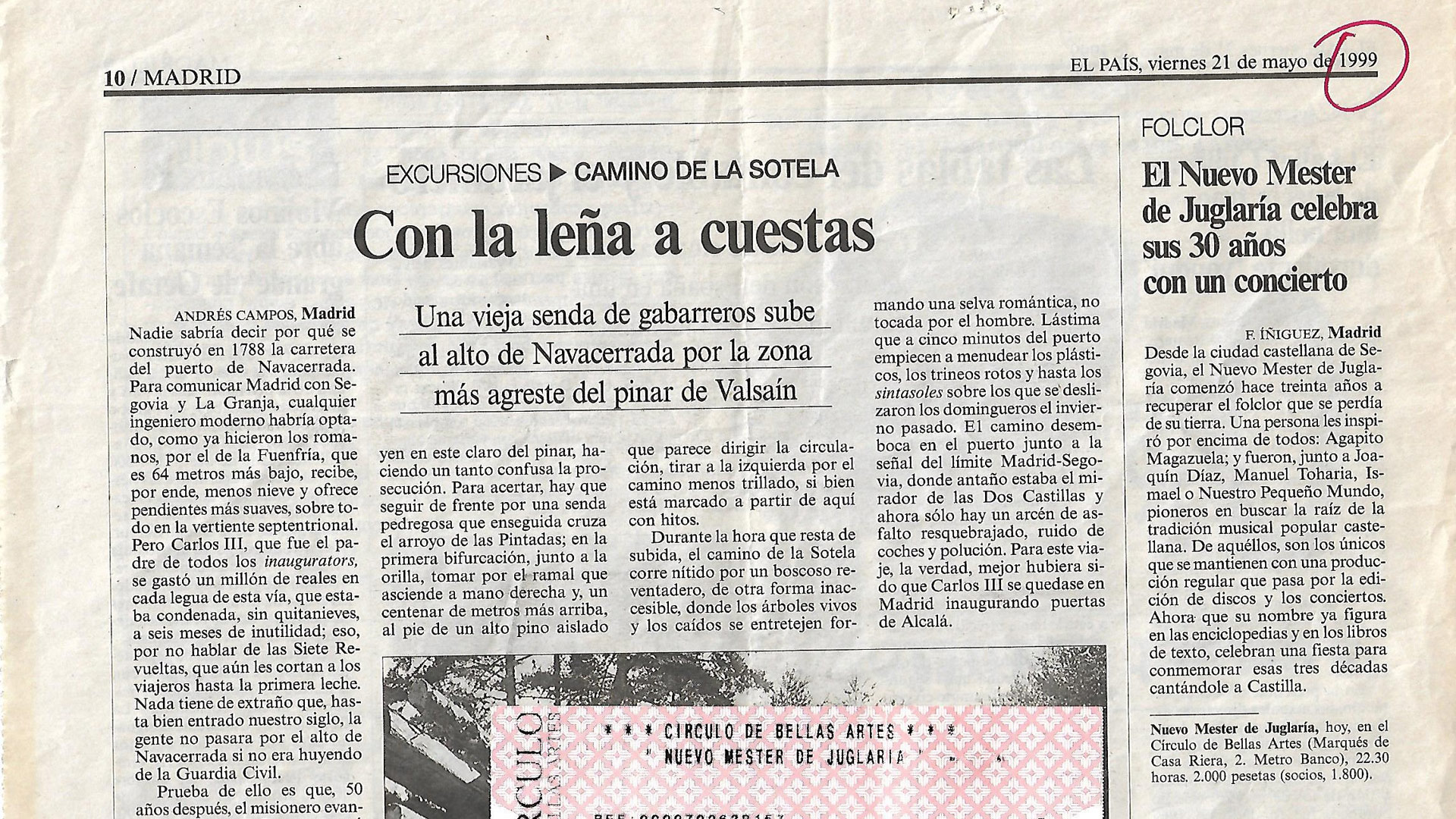 25-01-Recorte del periodico El Pais