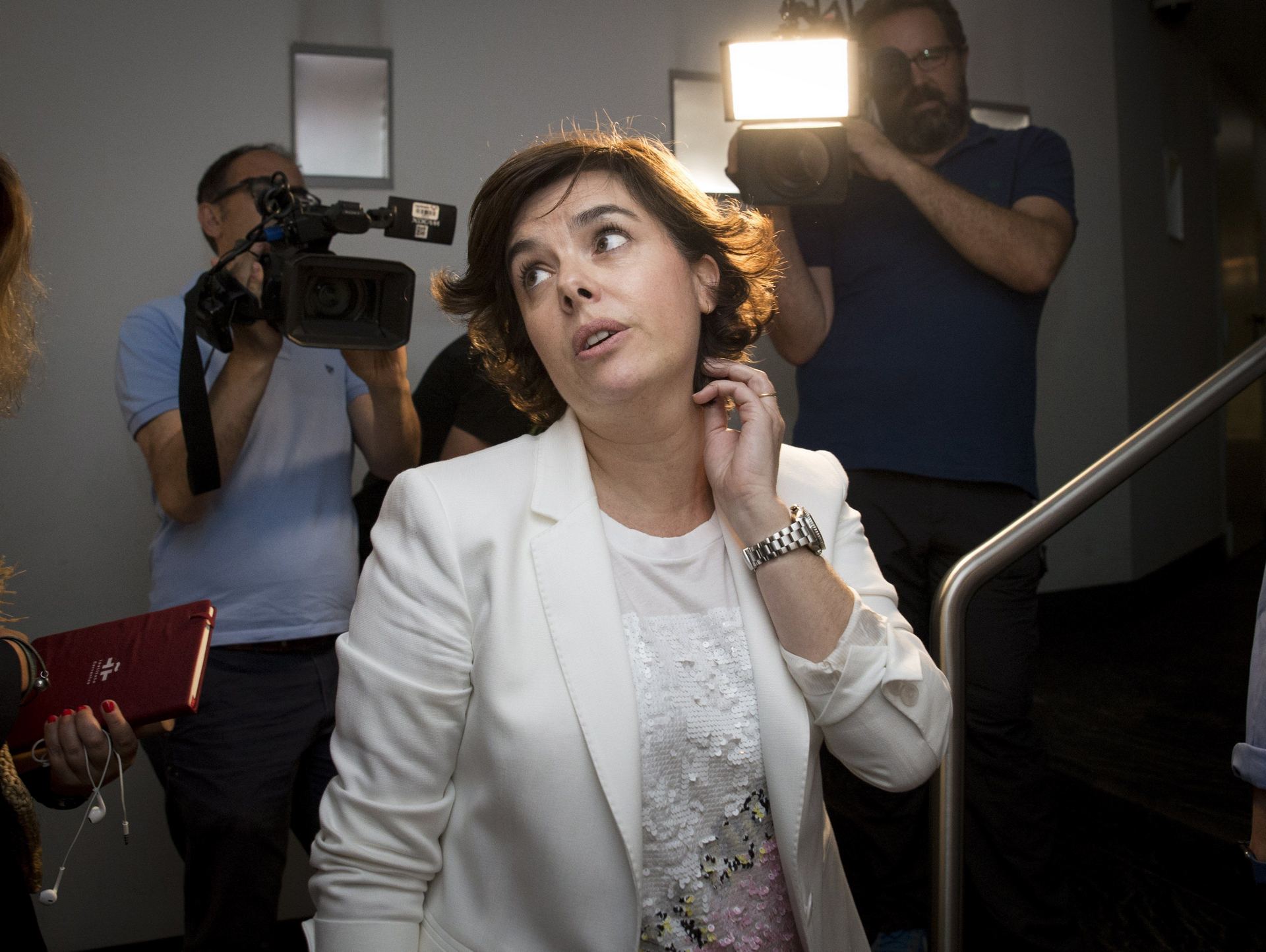La candidata a la Presidencia del PP Soraya Sáenz de Santamaría.
