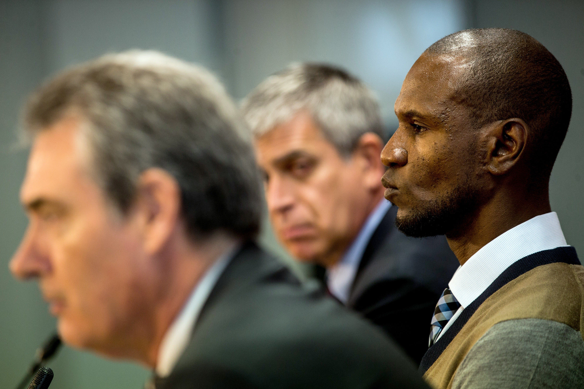 Éric Abidal, durante su presentación como nuevo secretario técnico del FC Barcelona.