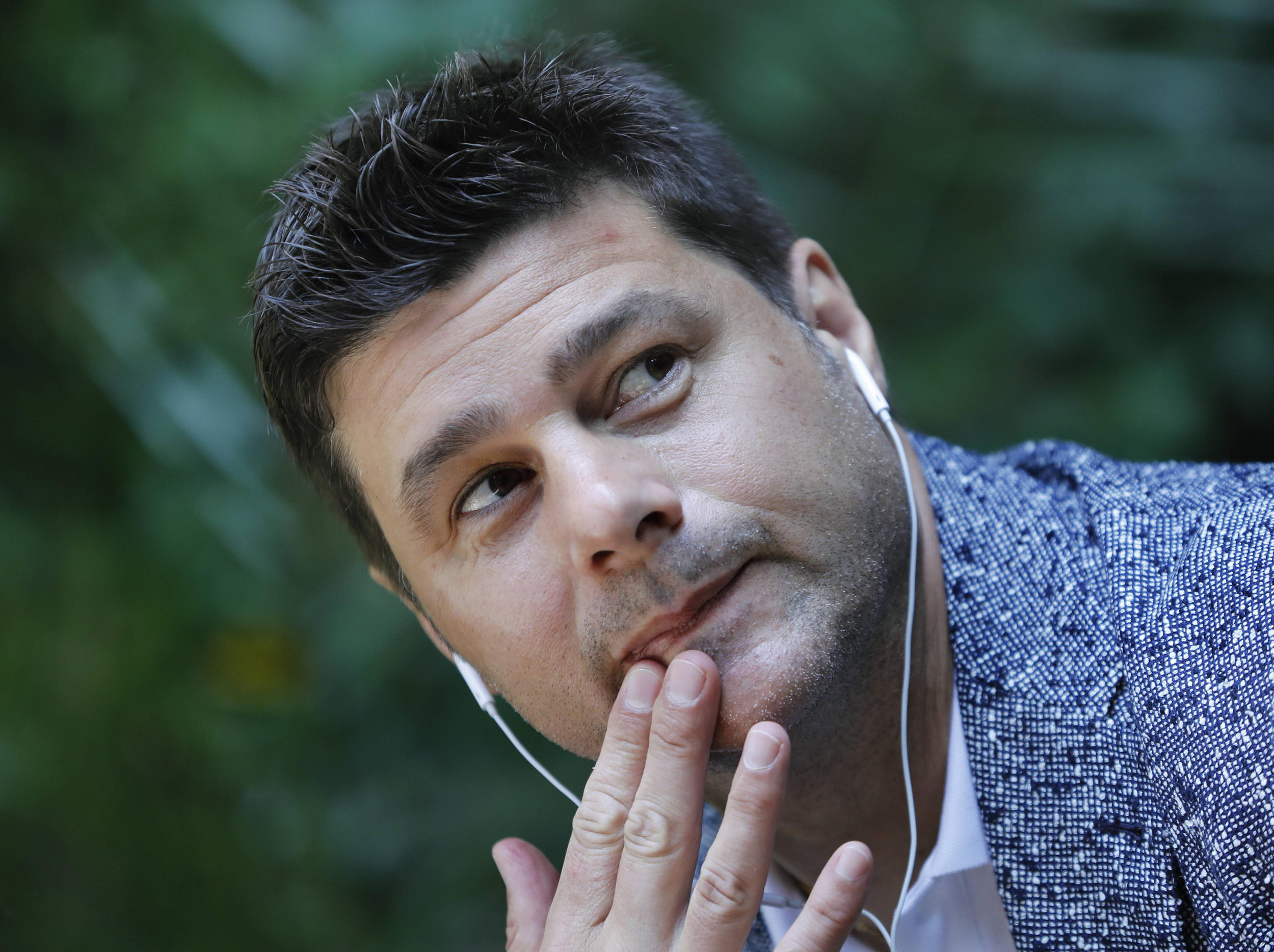 El entrenador argentino del Tottenham, Mauricio Pochettino, durante la presentación de un libro en Barcelona.