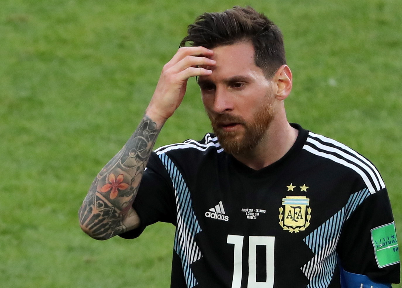 Messi se lamenta tras la derrota.