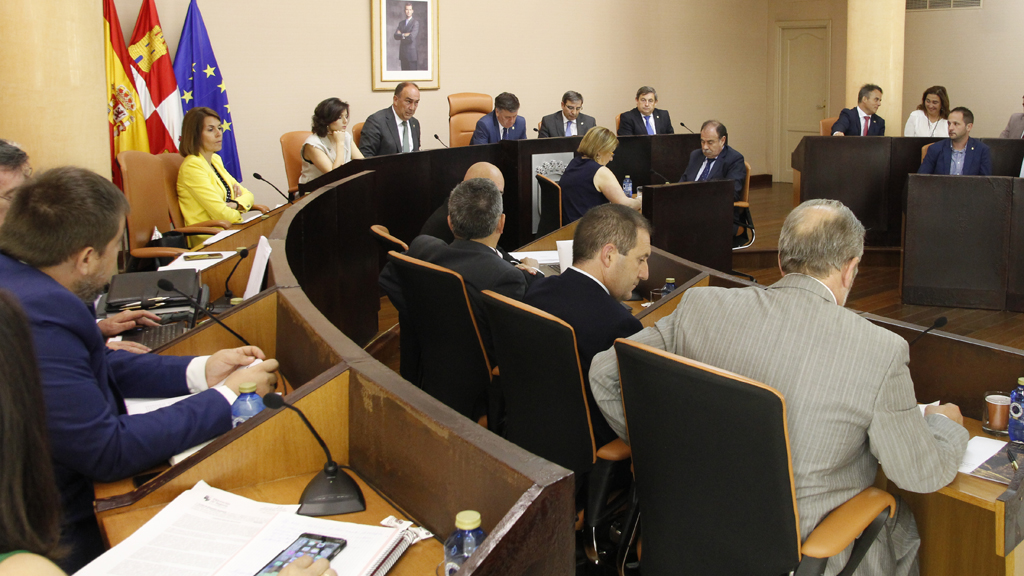 Un momento del pleno de la Diputación. / Nerea Llorente