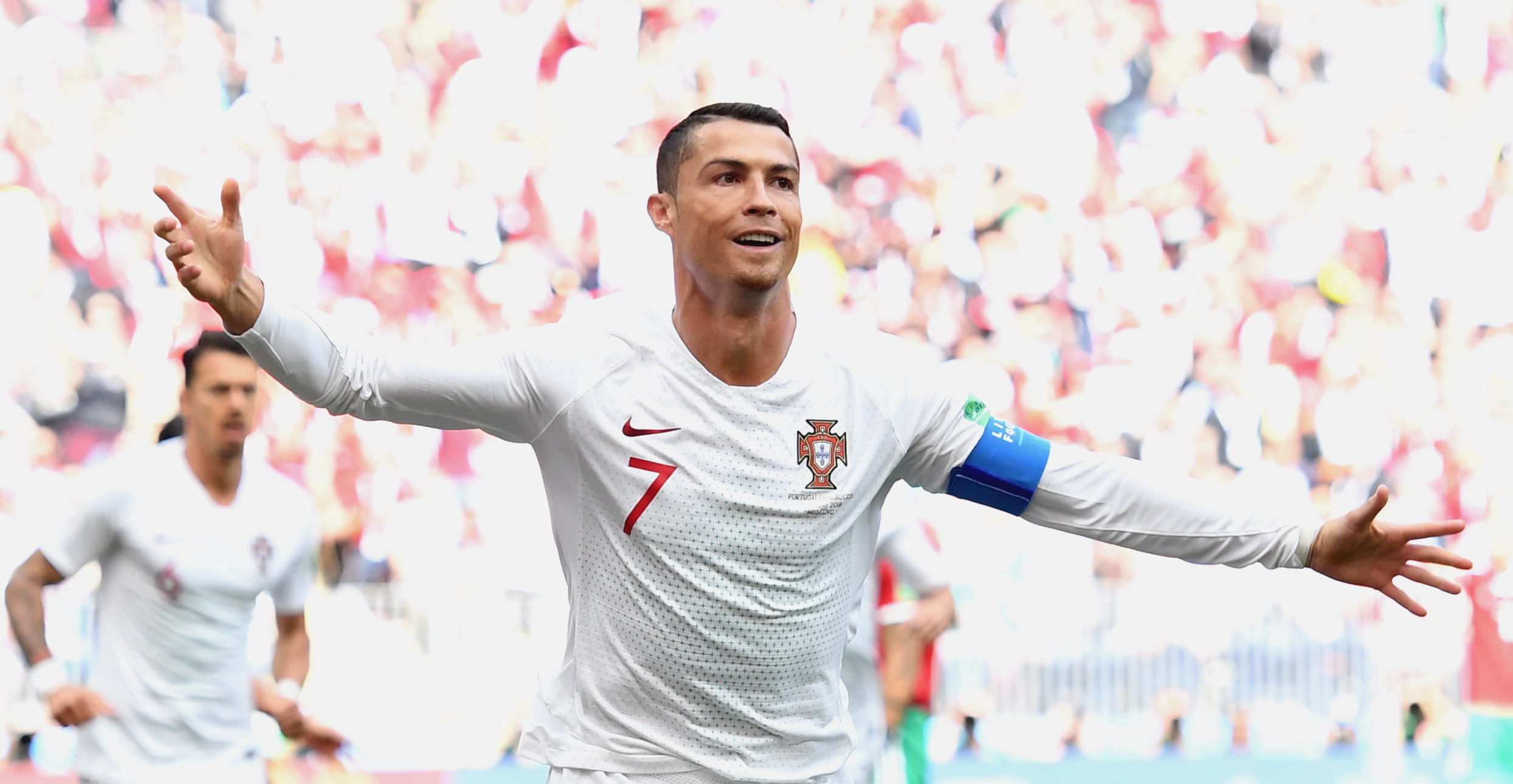 Cristiano Ronaldo celebra el gol de la victoria de Portugal en la segunda jornada ante Marruecos.