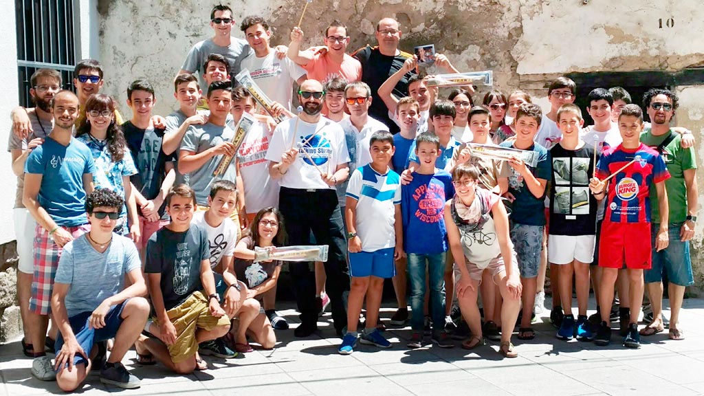 Participantes en Percucyl en una anterior edición en El Espinar. / el adelantado