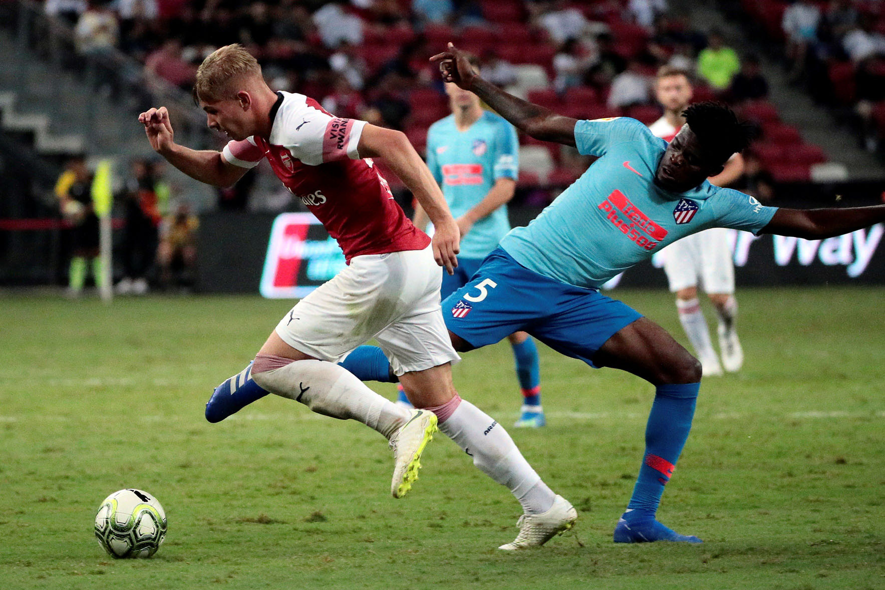 El Atlético disputó ante el Arsenal su primer partido de pretemporada.