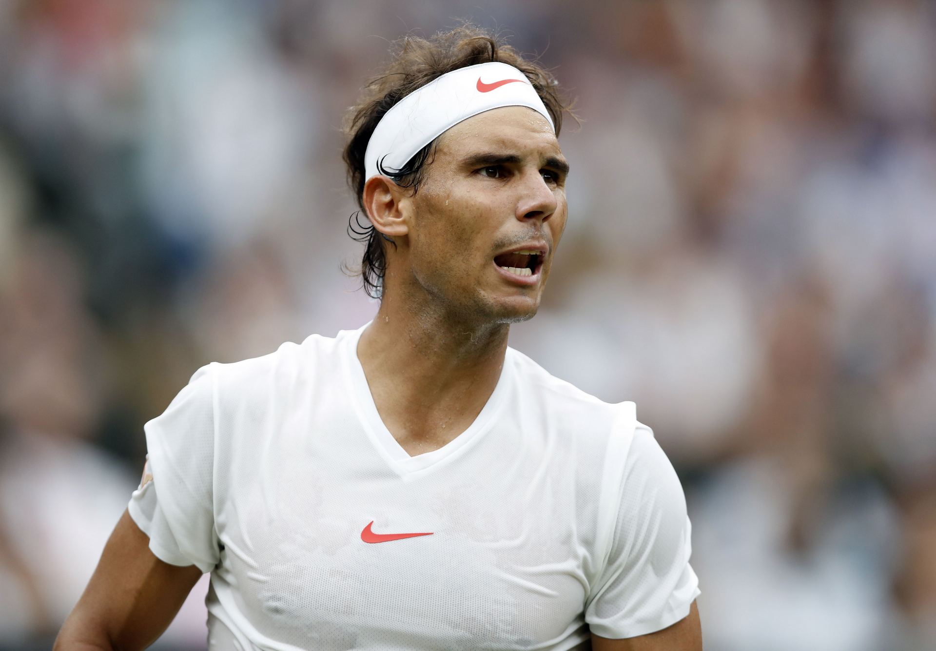 El tenista español Rafa Nadal durante uno de los partidos del torneo de Wimbledon. / EFE