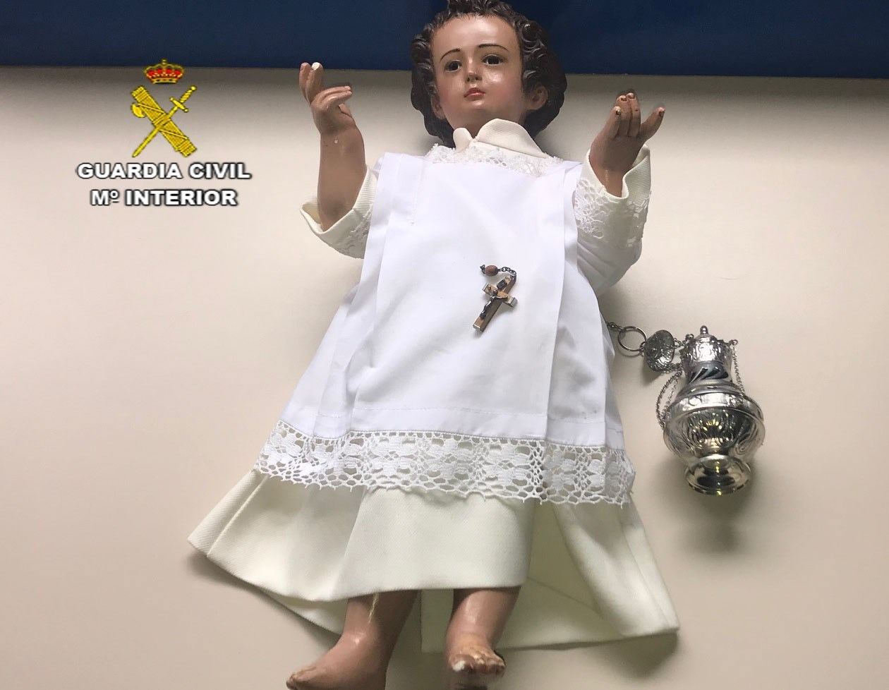 Imagen del Pastorito sustraído por una menor, de 14 años,de la Iglesia del sagrado corazón.