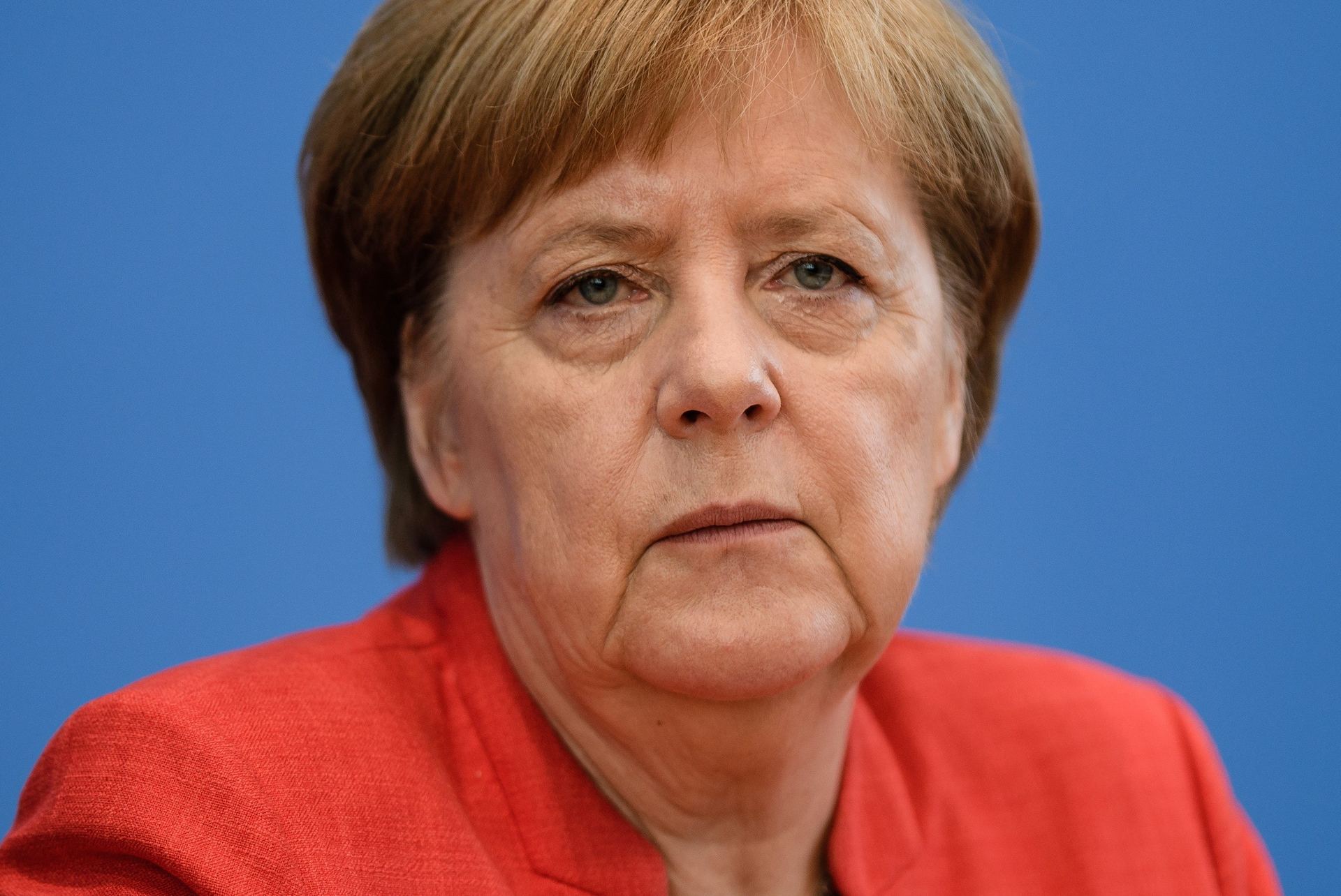 La canciller alemana, Angela Merkel, en una imagen del pasado 20 de julio durante su despedida por vacaciones.