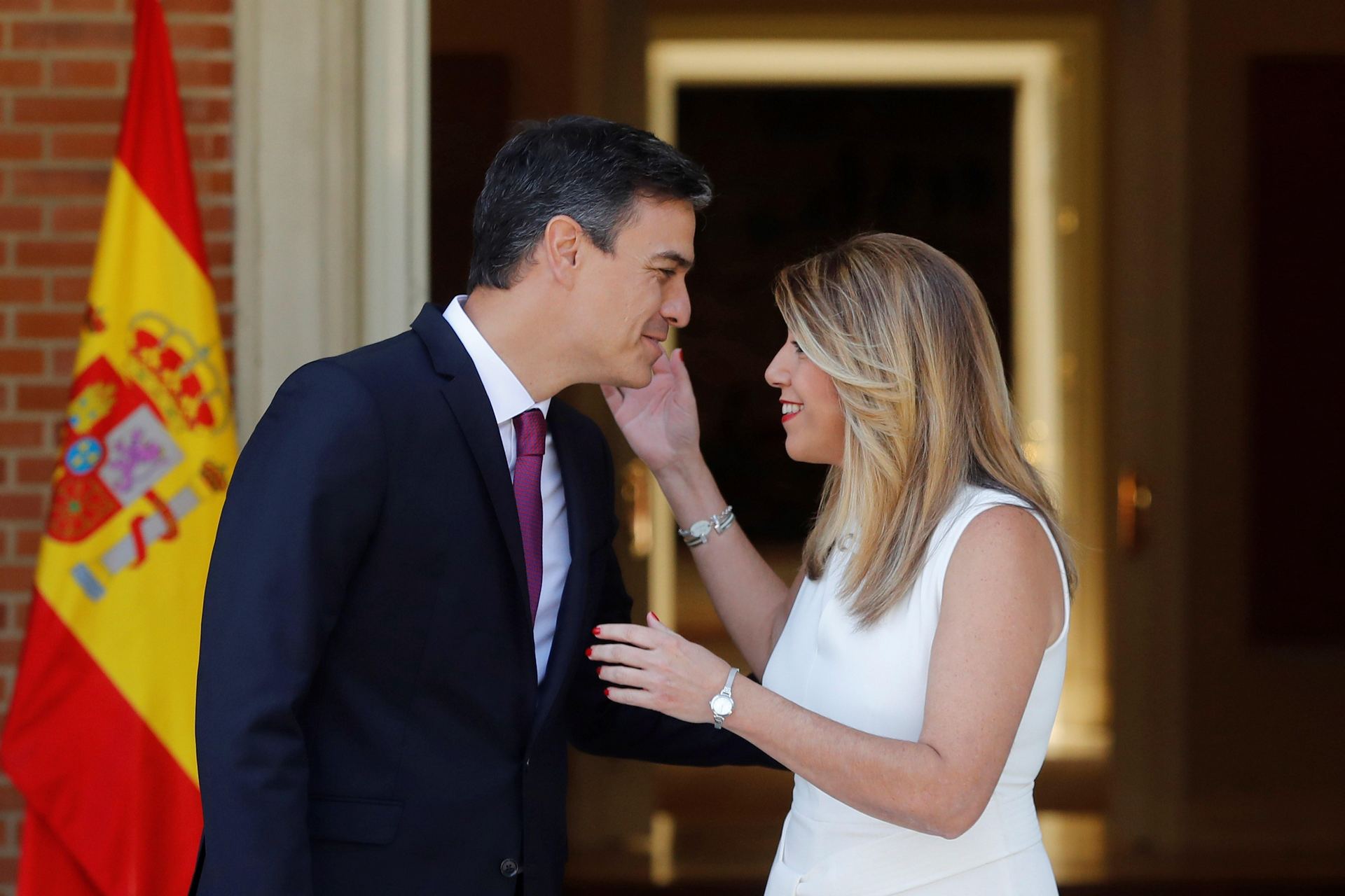 Pedro Sánchez, junto a la líder del Ejecutivo andaluz, Susana Díaz.