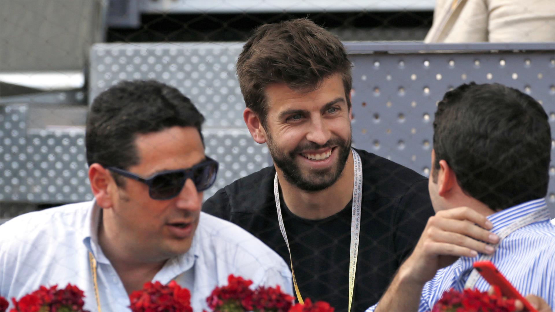 Gerard Piqué, fundador y presidente del Grupo Kosmos, durante un partido del Mutua Madrid Open. / EFE