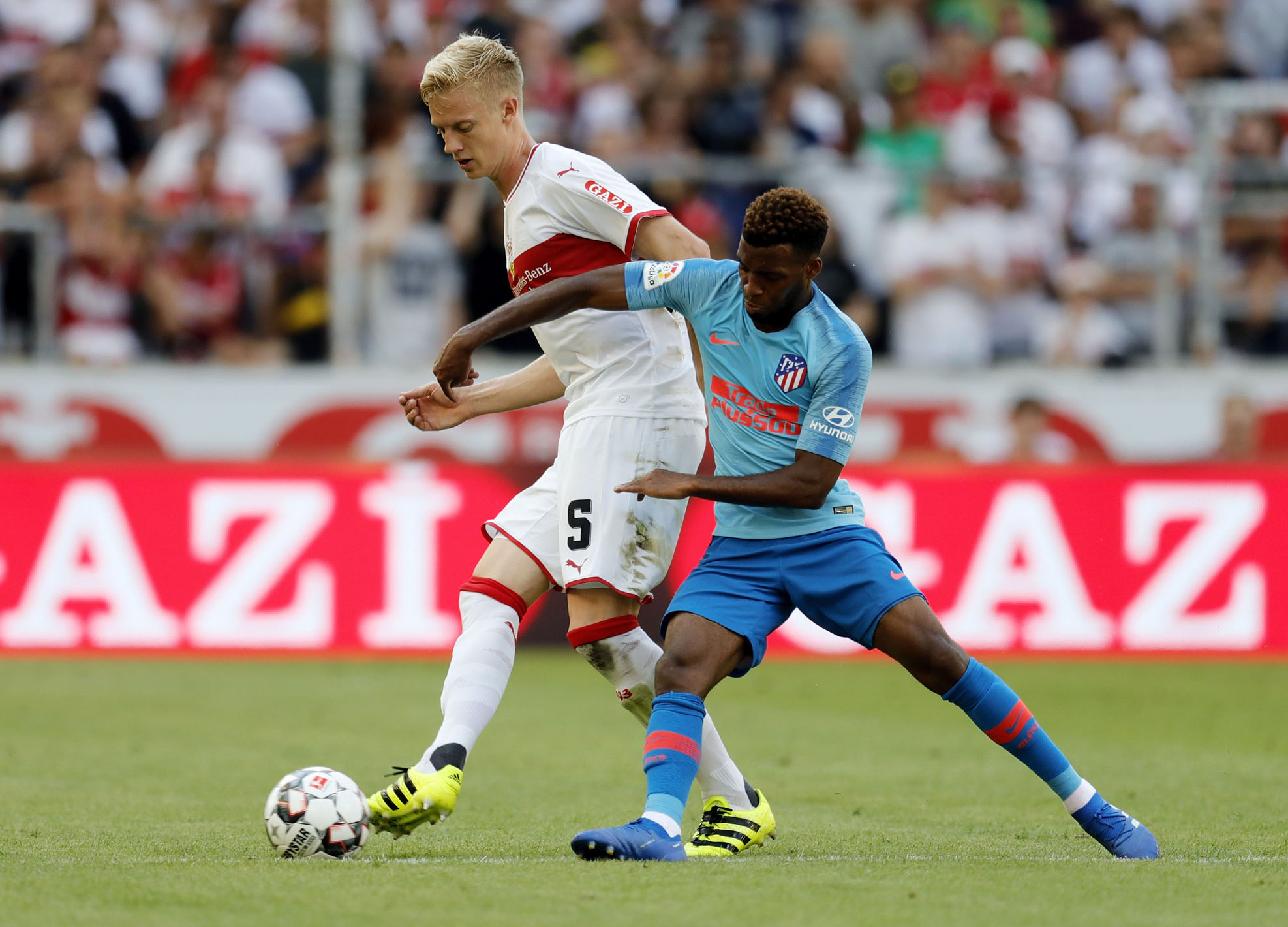 Lemar, en su estreno con el Atlético de Madrid.