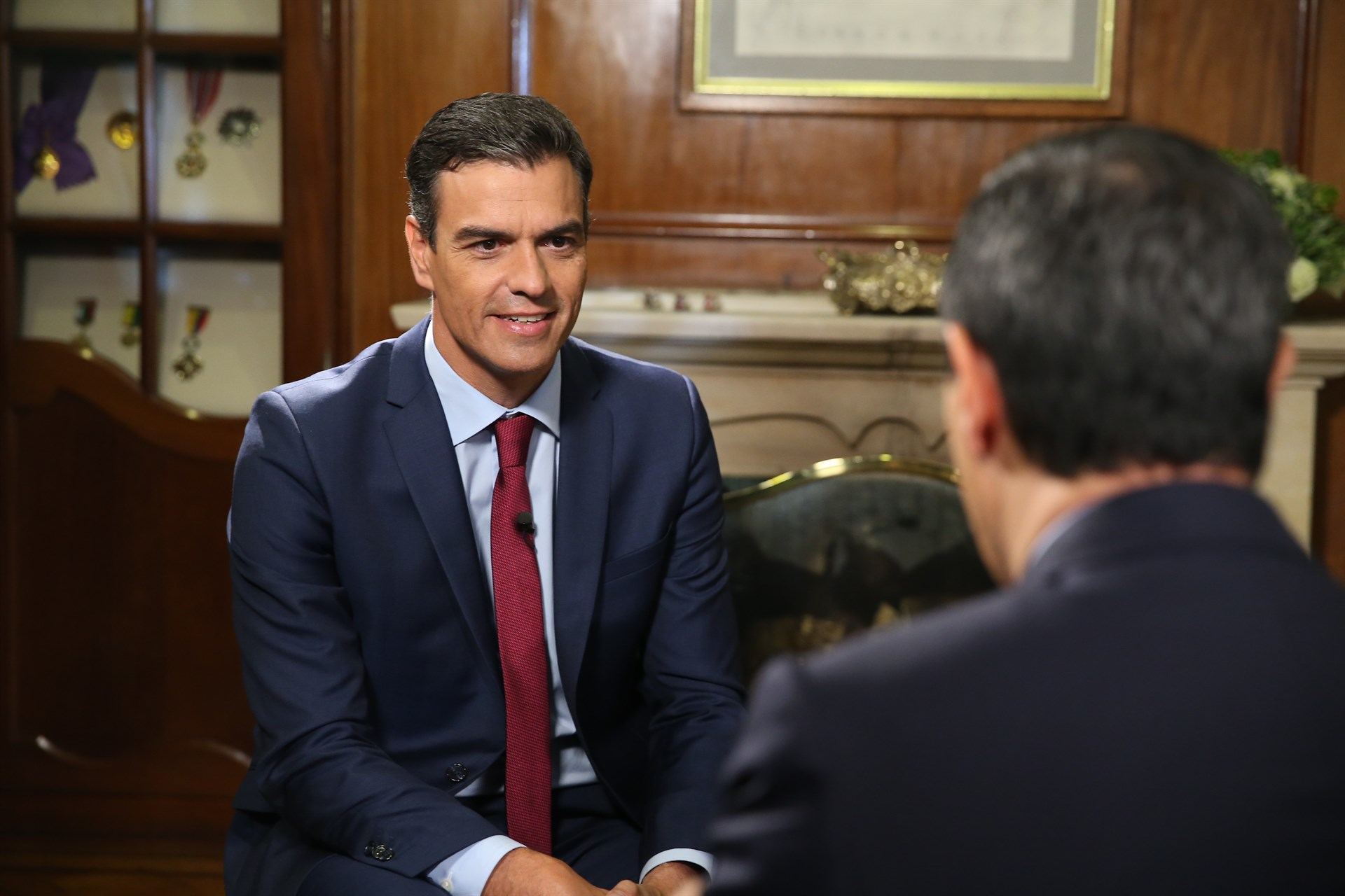 El presidente del Gobierno, Pedro Sánchez, en una entrevista ayer