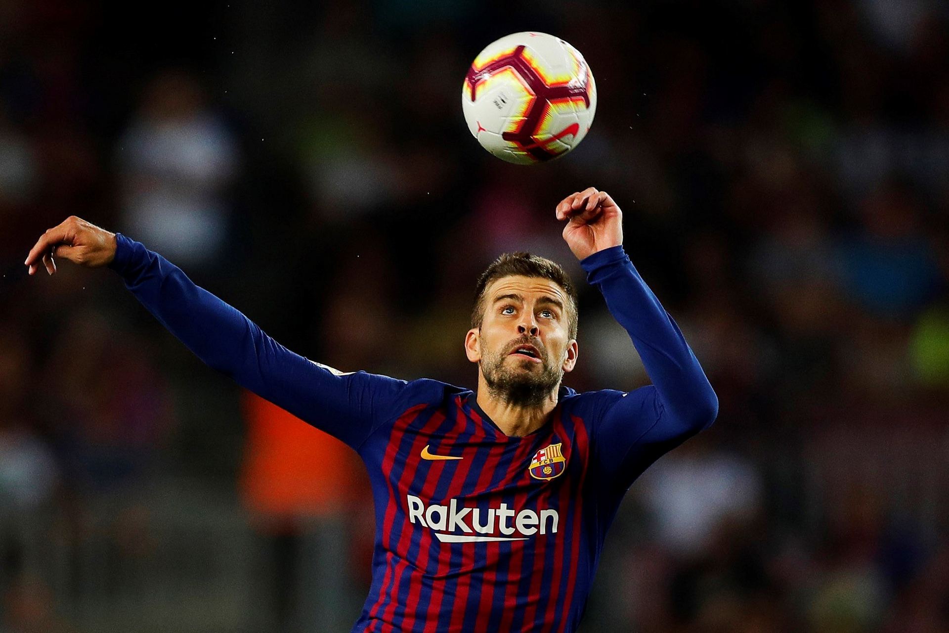 El central del FC Barcelona, Gerard Piqué, en rueda de prensa.