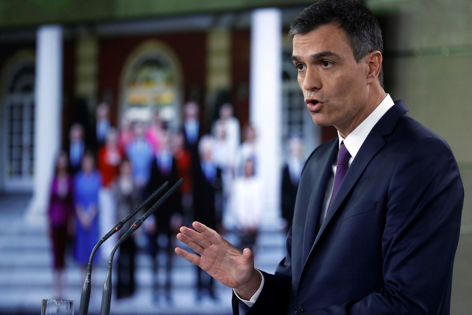 El presidente del Gobierno, Pedro Sánchez, durante su última rueda de prensa antes del parón estival.