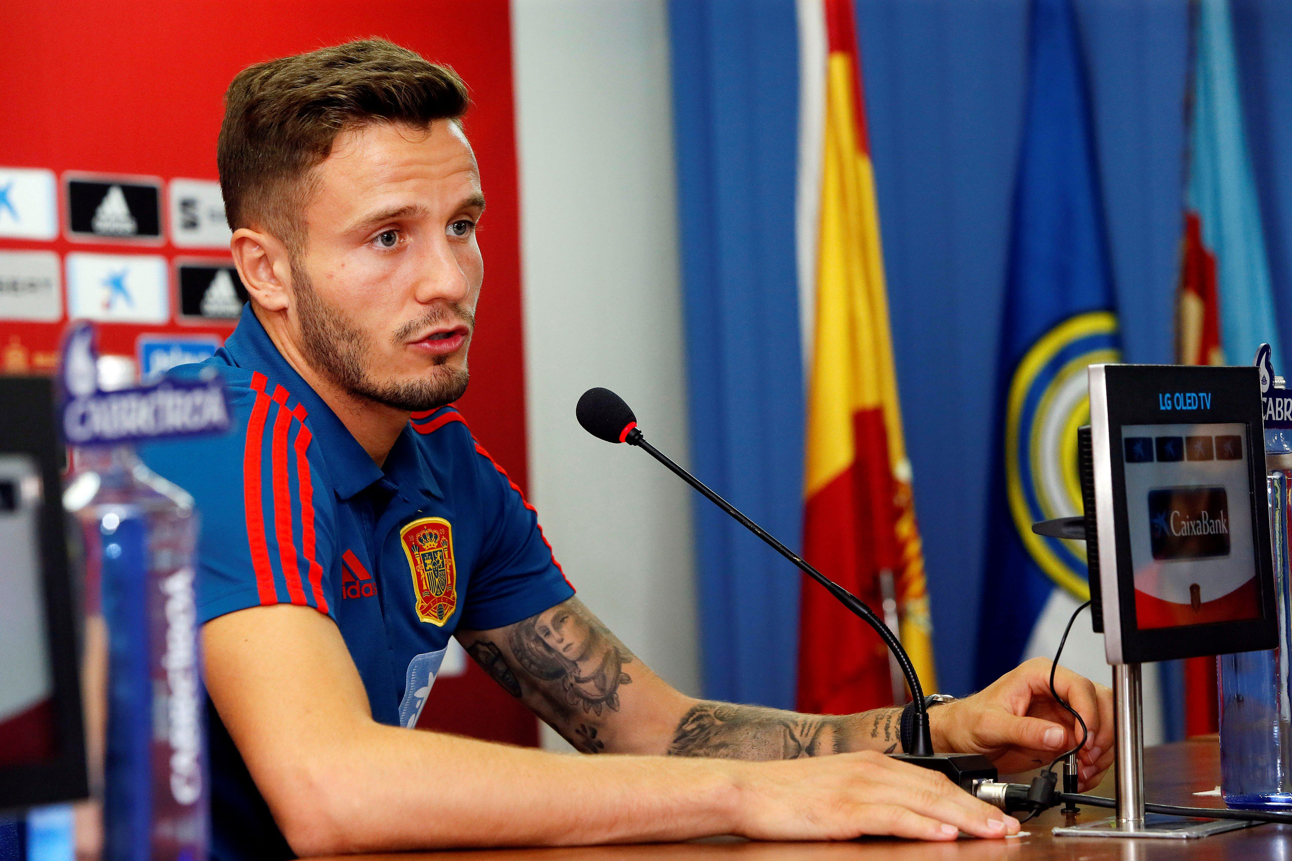 Saúl Ñíguez, en rueda de prensa antes del partido ante Croacia.