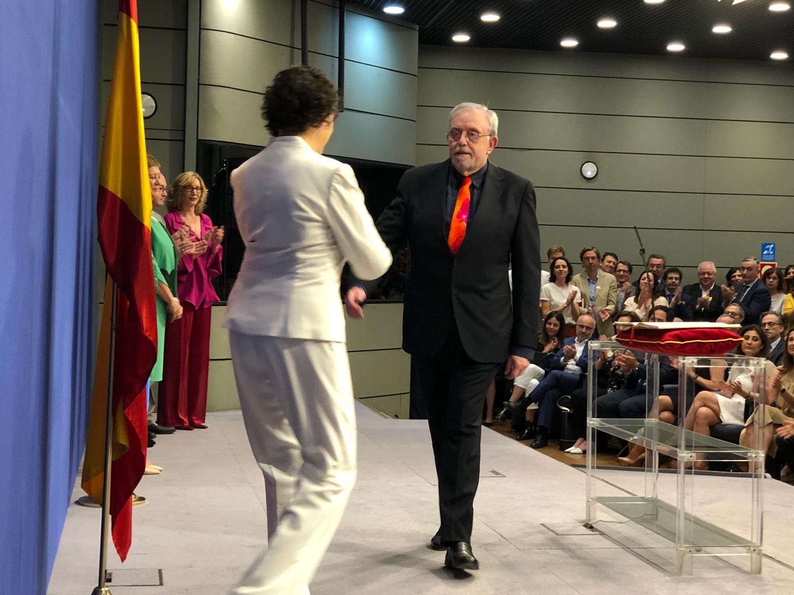 El secretario de Estado de la Seguridad Social, Octavio Granado, durante una rueda de prensa ante los medios.