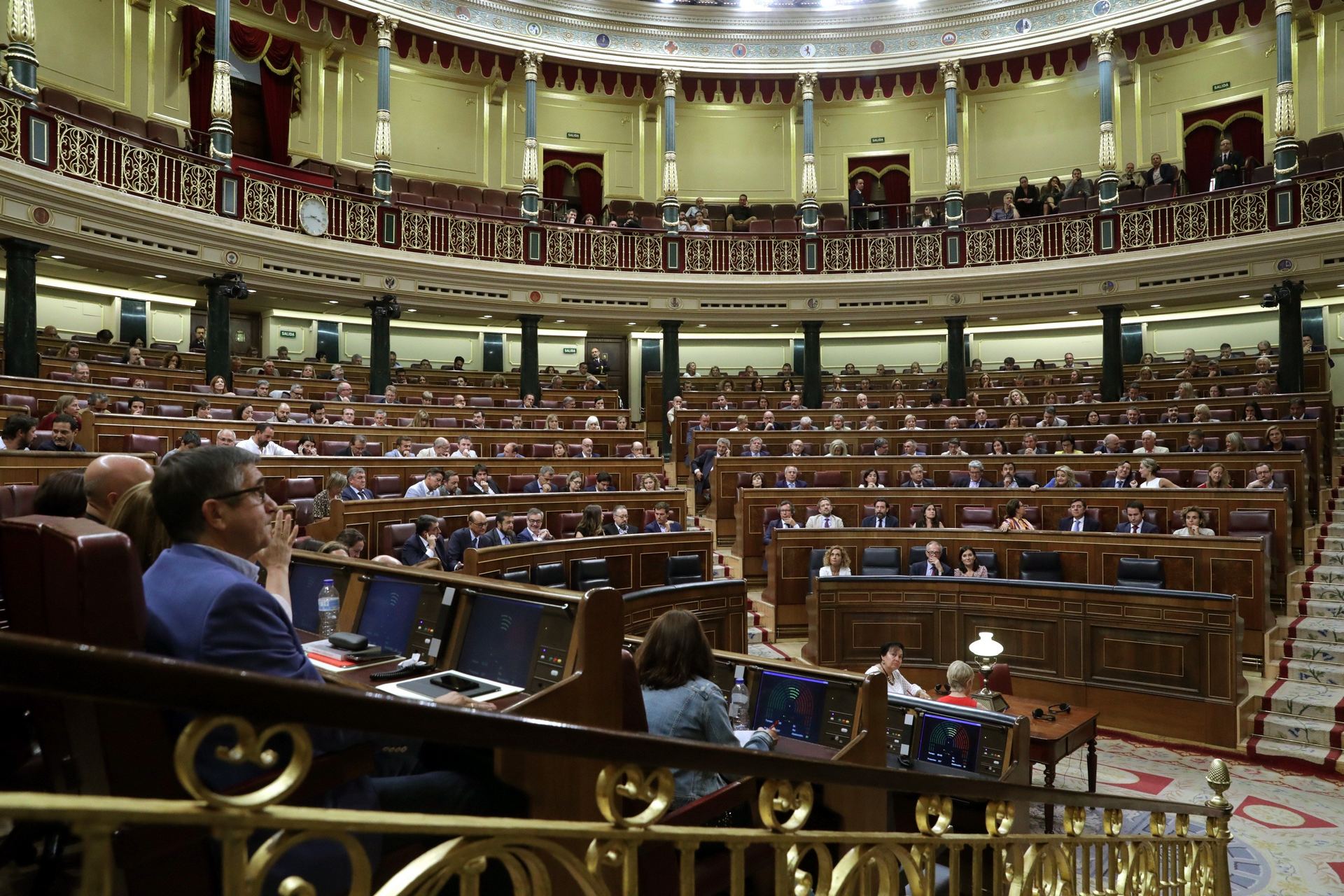 Vista del Pleno del Congreso de los Diputados celebrado en la jornada de ayer.