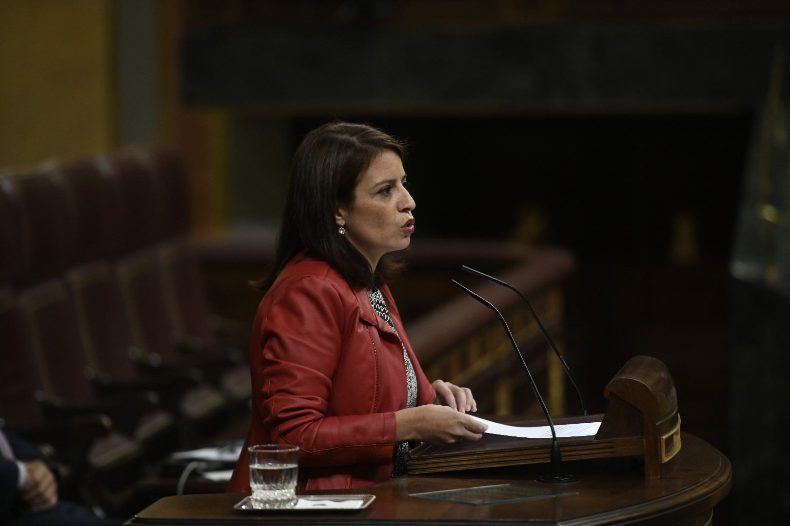 La portavoz del Grupo Socialista en el Congreso, Adriana Lastra.