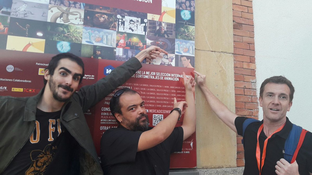 Parte del equipo del cortometraje ‘Mars Love’ que se visionará esta tarde en el Ayuntamiento de La Granja.