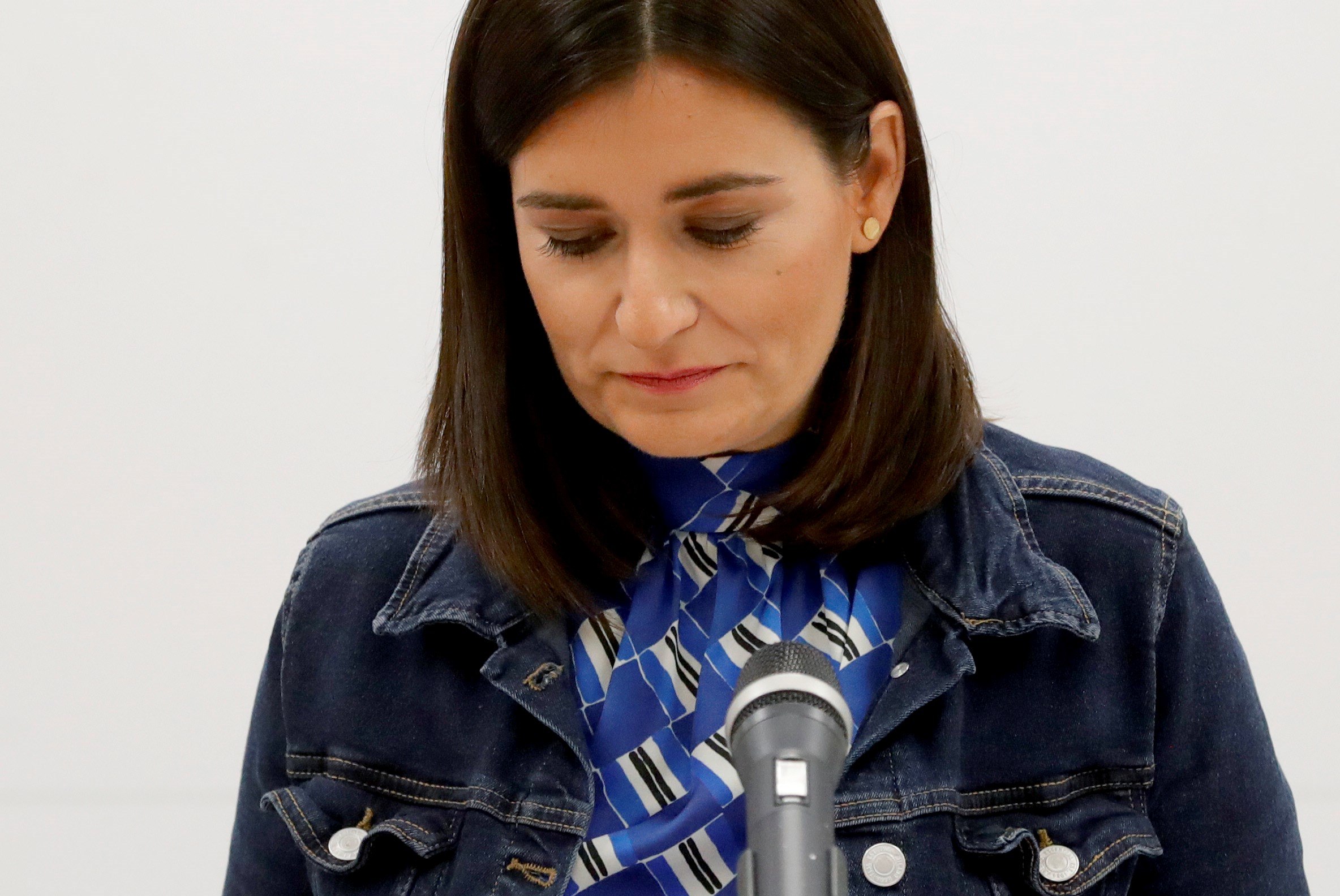 La exministra de Sanidad, Carmen Montón, presentó su dimisión ayer en una comparecencia con los medios.