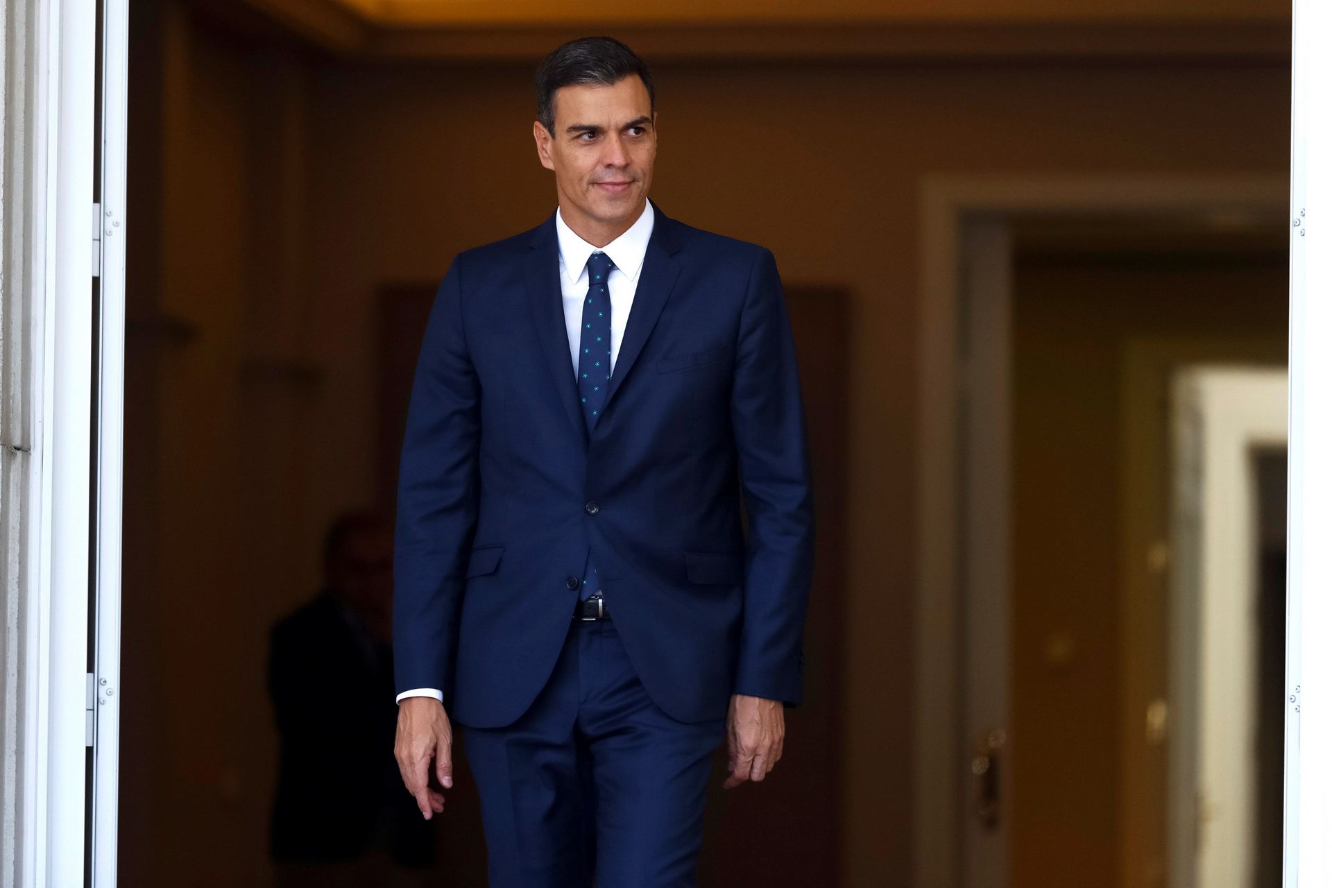 El presidente del Gobierno, Pedro Sánchez, en la Moncloa.