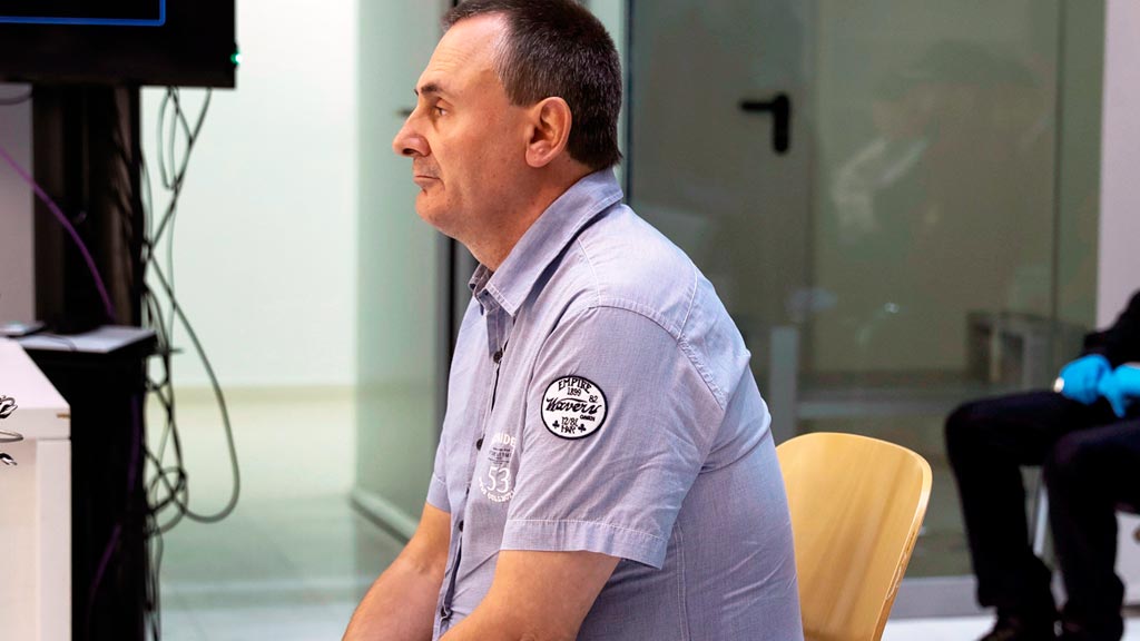 Fernández Aceña, durante la vista oral celebrada en junio que dirimió su causa en la Audiencia Nacional. / efe