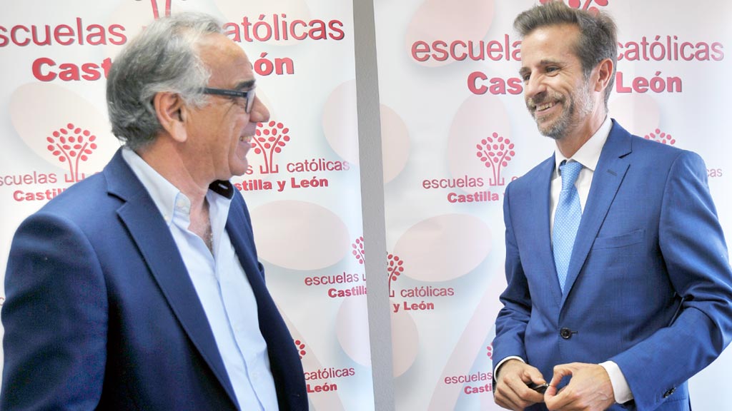 José Luis Marijuán (i) y Leandro Roldán expusieron el balance del inicio del curso escolar en Segovia.