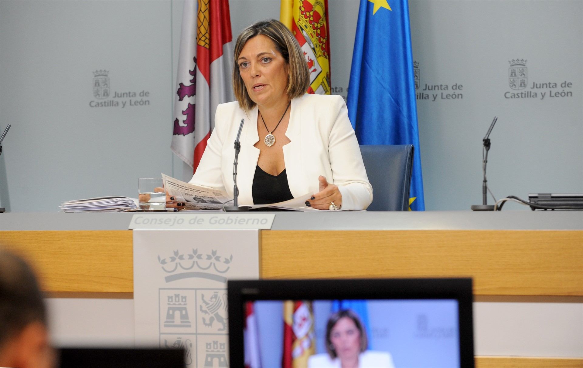 La portavoz de la Junta de Castilla y león, Milagros Marcos.