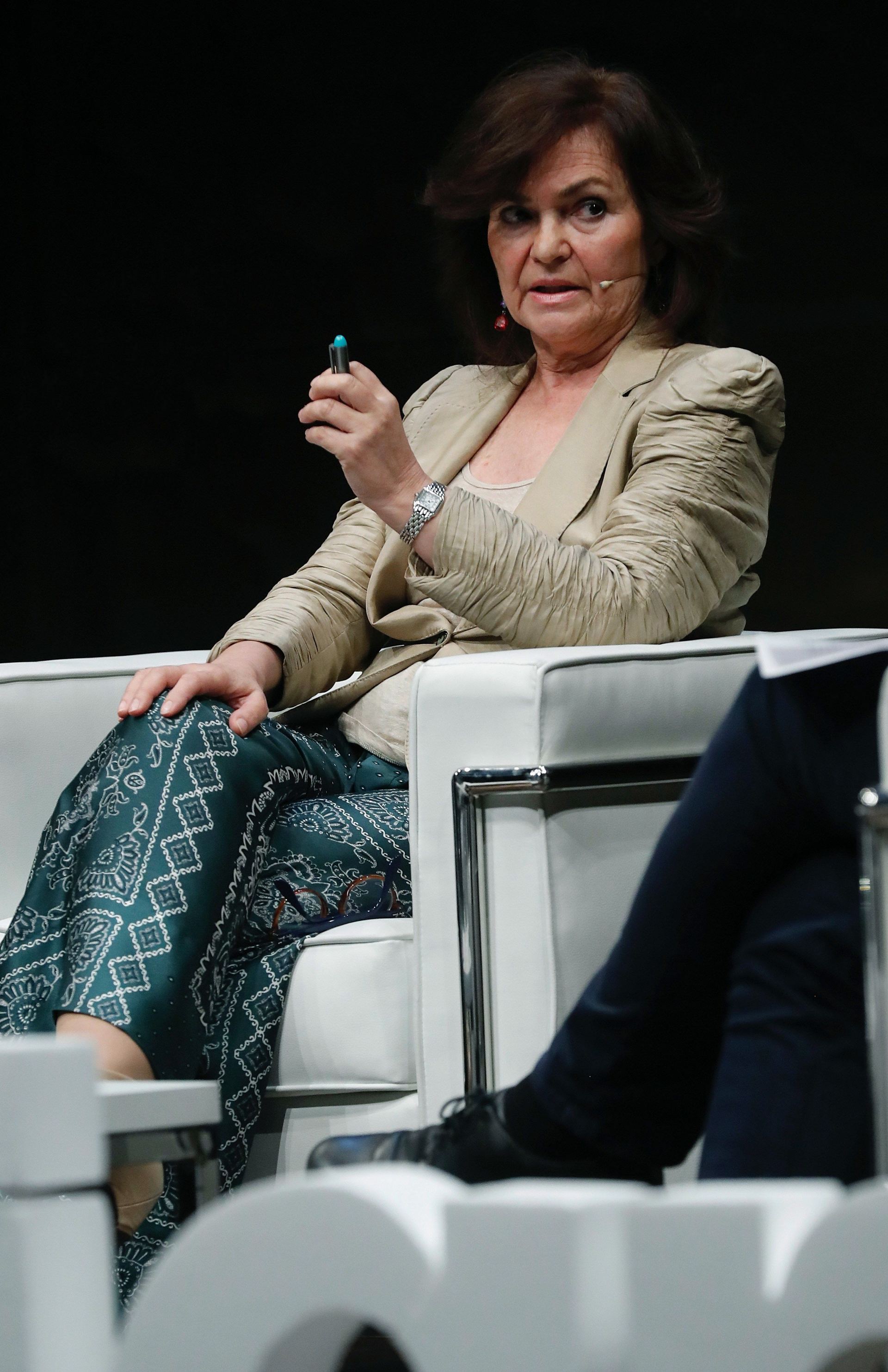 El Gobierno recurrirá al TC la resolución del Parlament contra el Rey 1 La vicepresidenta del Gobierno, Carmen Calvo.