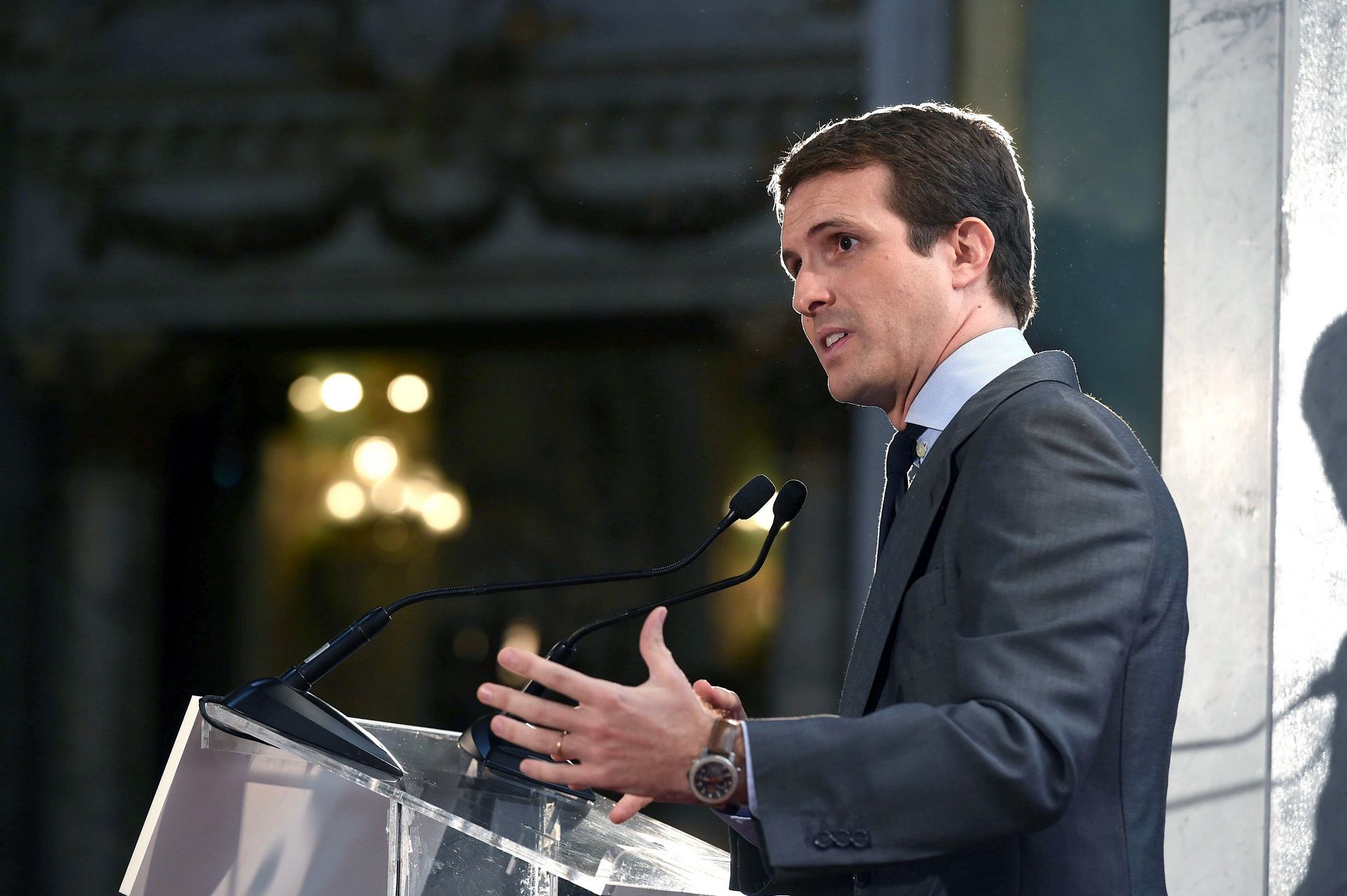 El presidente del PP, Pablo Casado.