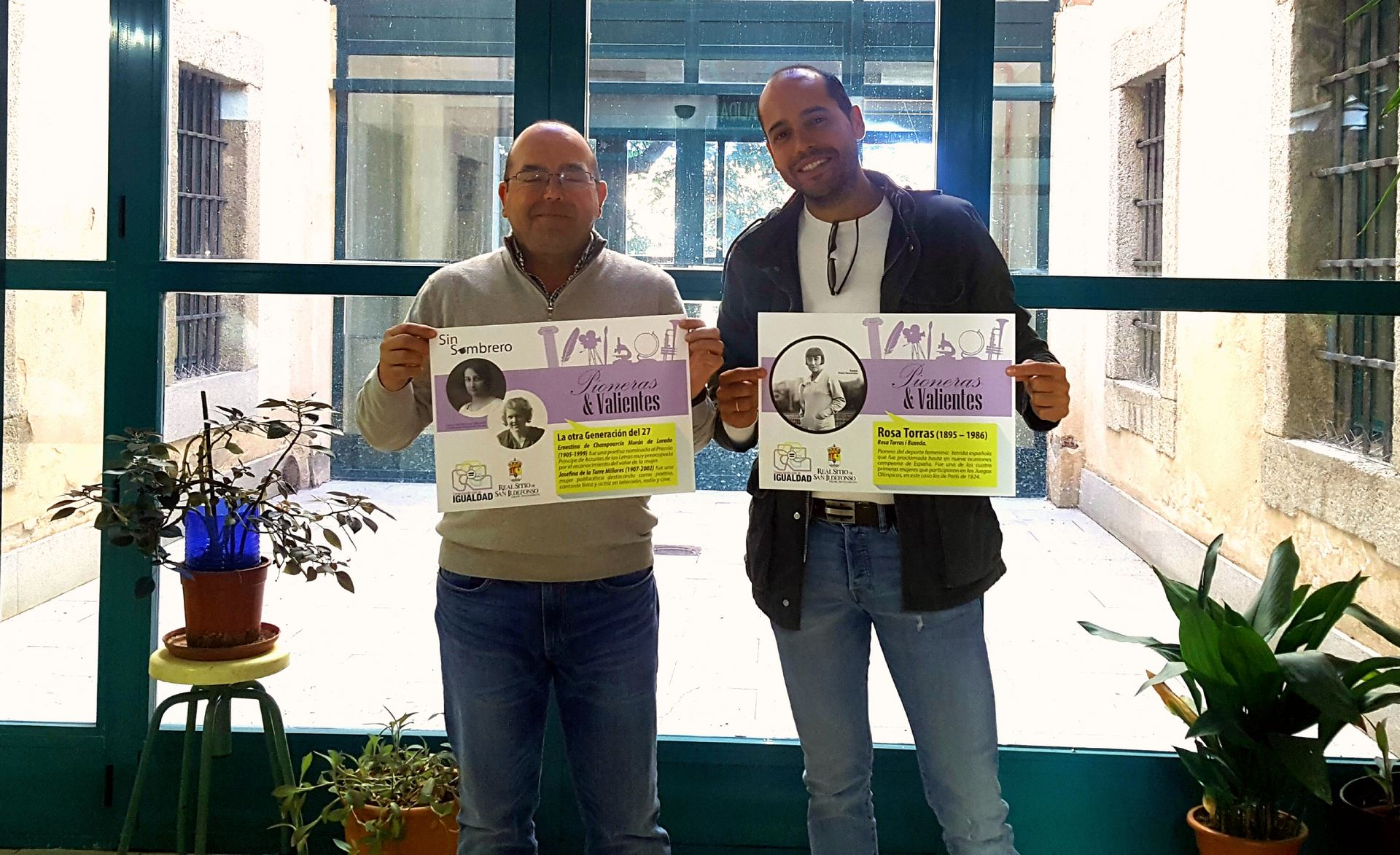 El director del IES Peñalara junto el teniente de alcalde del Real Sitio.