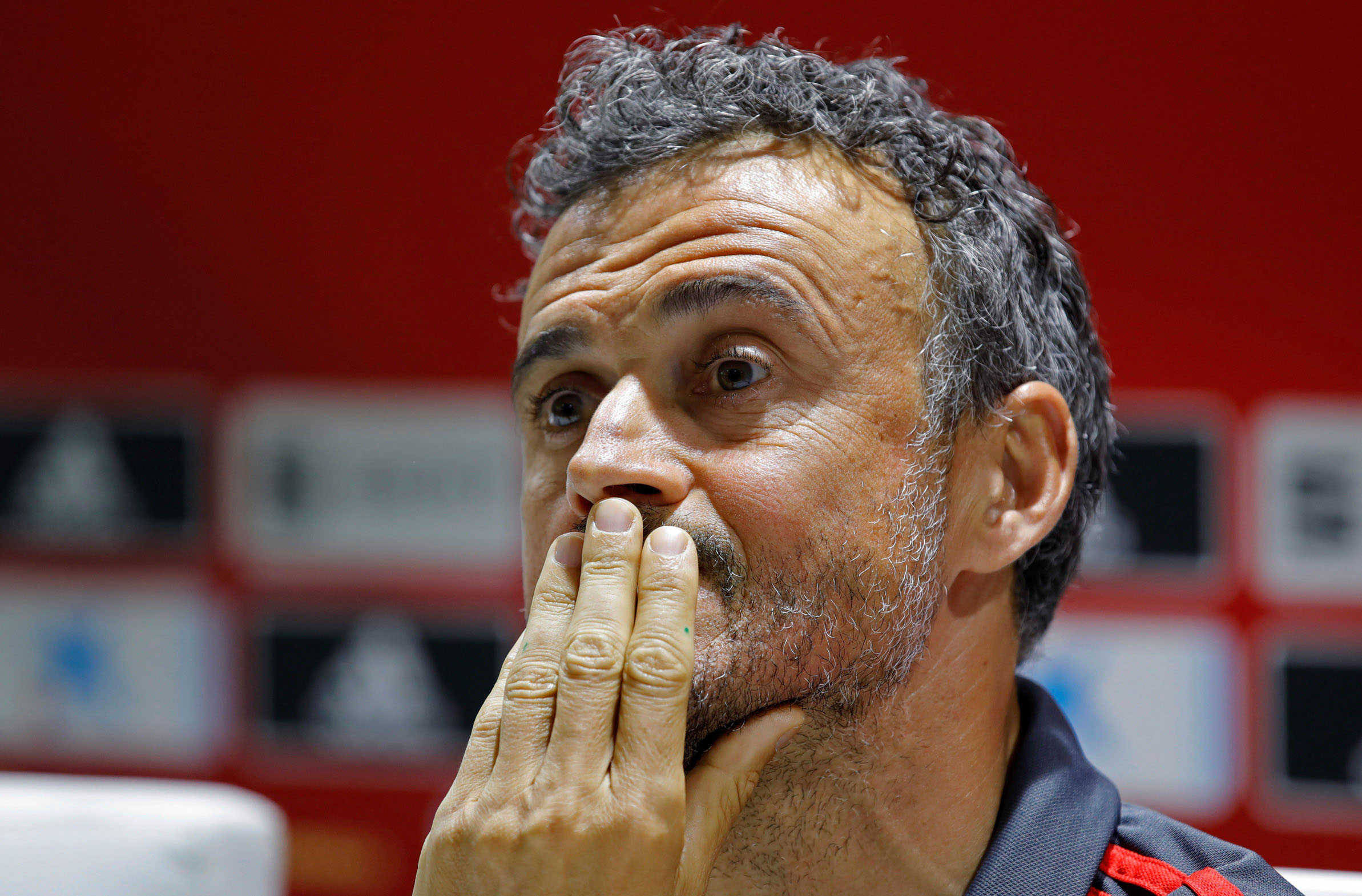 Luis Enrique, en la rueda de prensa previa al España-Inglaterra.
