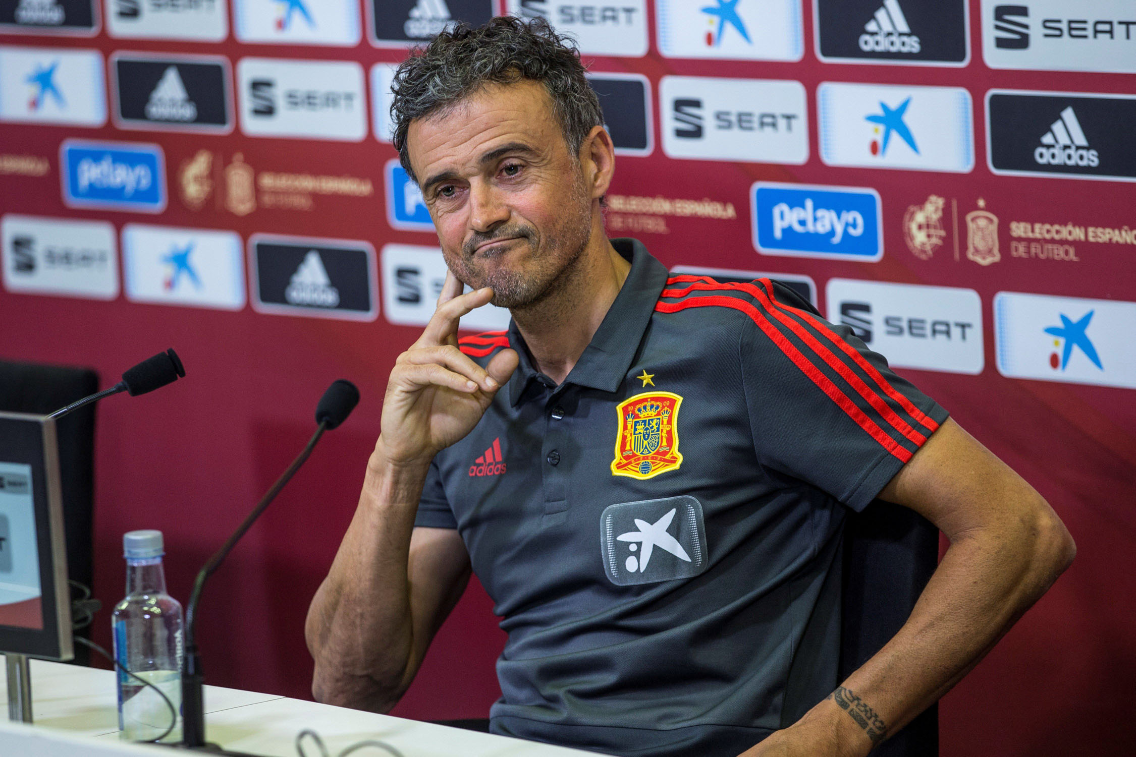 Luis Enrique, en rueda de prensa.