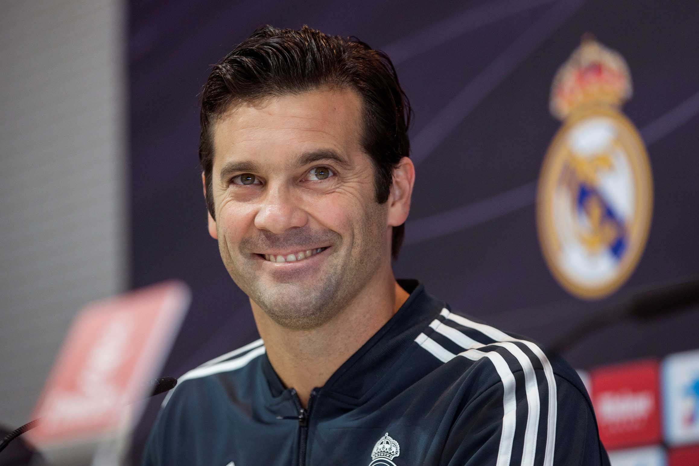 Santiago Solari, entrenador del Real Madrid desde el despido de Julen Lopetegui, en rueda de prensa antes del partido contra el Celta de Vigo.