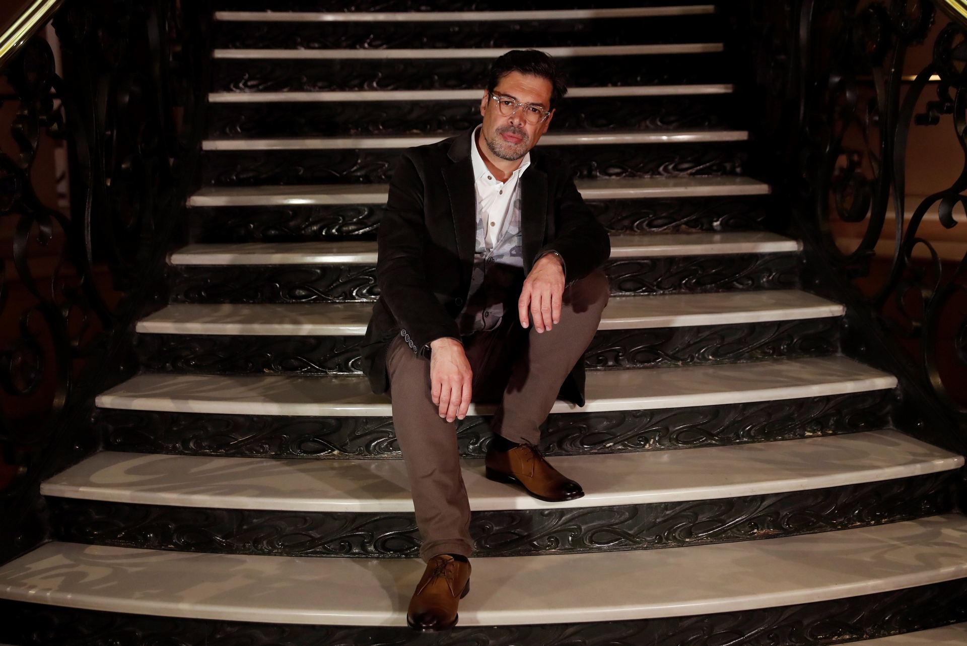 Hevia asume la presidencia de una SGAE en “situación crítica” 1 El músico Hevia durante la presentación de su junta directiva.