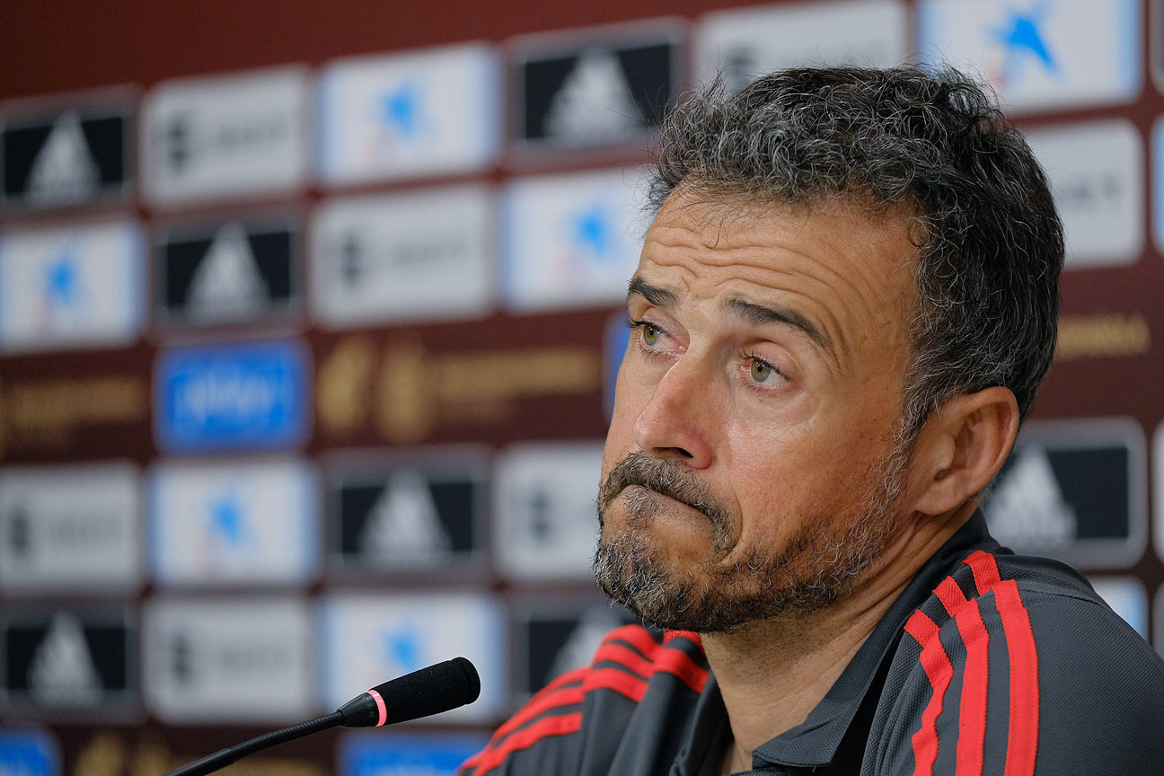 Luis Enrique: “Es curioso que sólo se critique a De Gea” 1 Luis Enrique, en rueda de prensa antes del amistoso contra Bosnia.