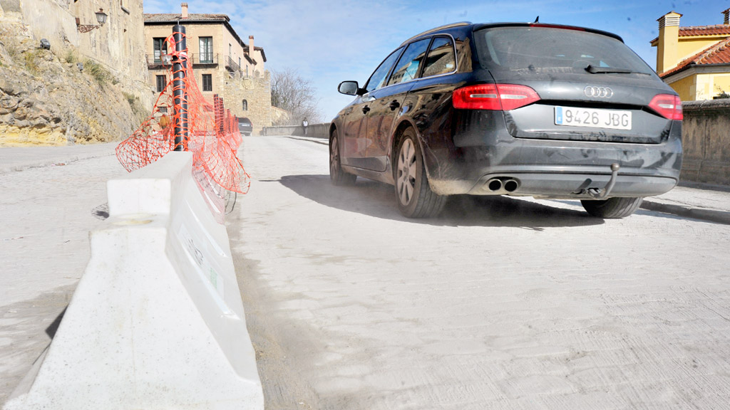 carril de subida en la calle San Juan