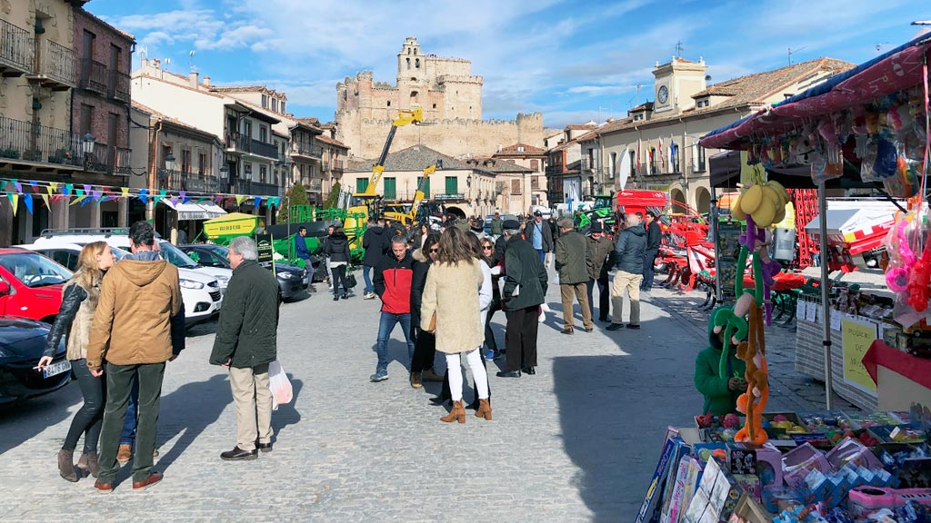 Numerosas personas se acercaron ayer a ver las novedades de la Feria de Turégano. / el adelantado