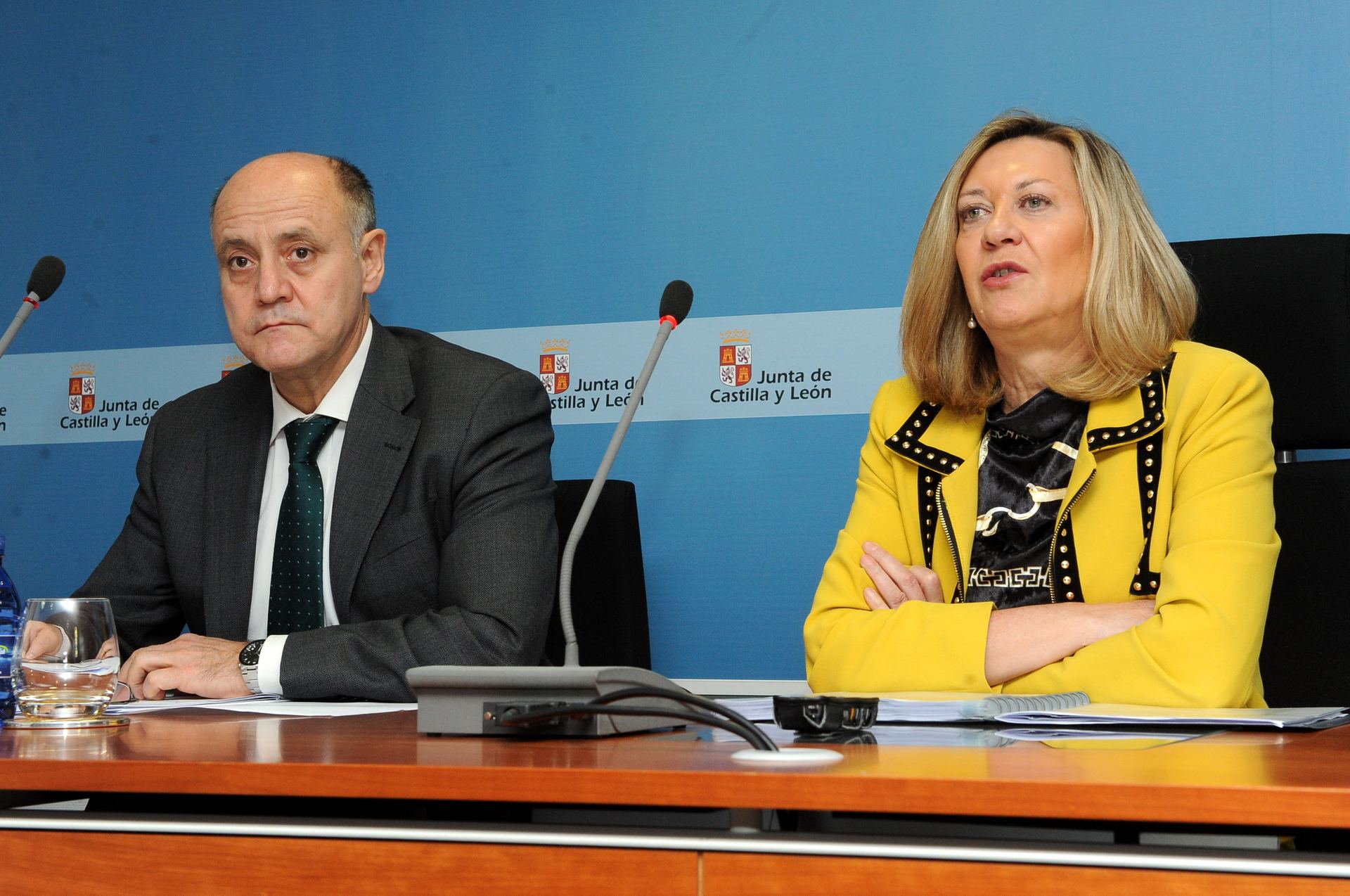 La consejera de Economía y Hacienda de la Junta de Castilla y León, Pilar del Olmo, en la rueda de prensa.