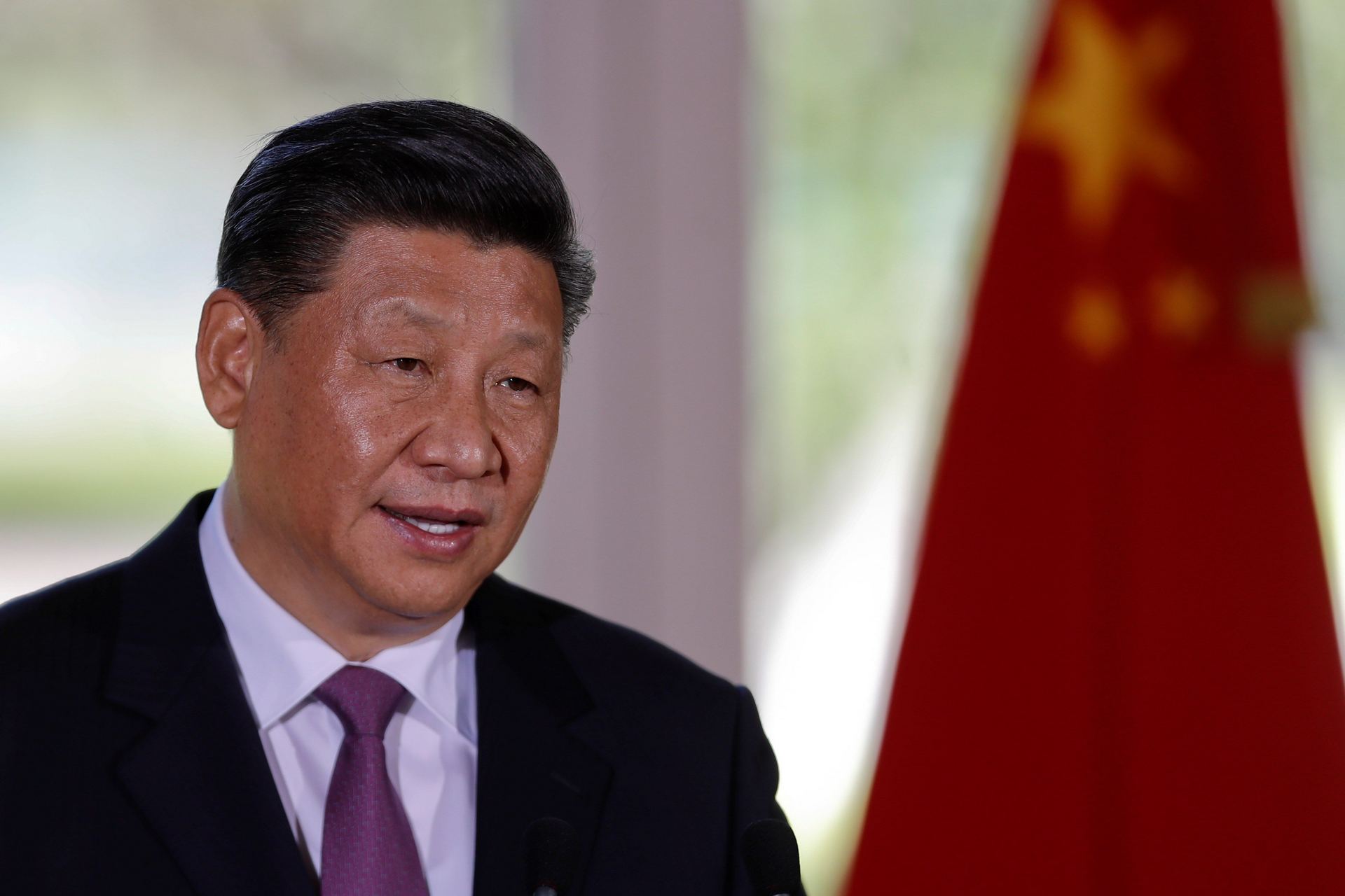 El presidente chino Xi Jinping durante una rueda de prensa en Buenos Aires.