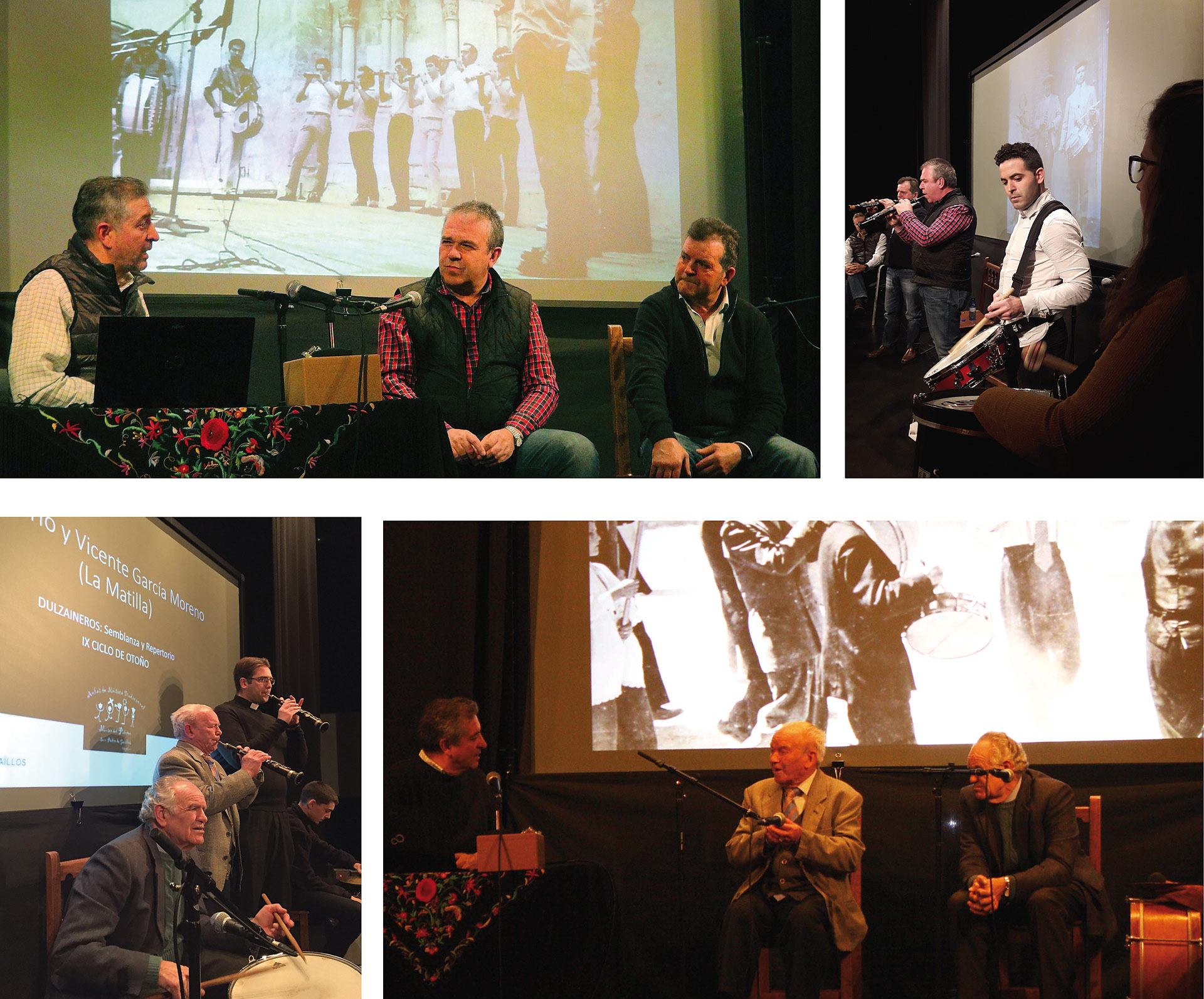 Varios momentos de las jornadas del ciclo en diciembre. / Foto facilitadas por Arantza Rodrigo.