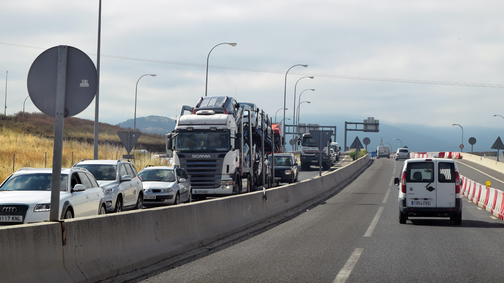 Las obras en la conexión con la AP-61 se impulsarán en las próximas semanas. / ROCIO PARDOS