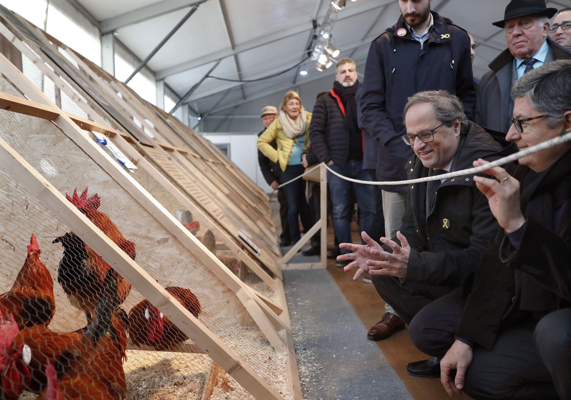 Torra defiende que garantizará la seguridad del Consejo de Ministros 1 El presidente de la Generalitat, Quim Torra (i), acompañado por el alcalde del Prat de Llobregat, Luis Tejedor (d).